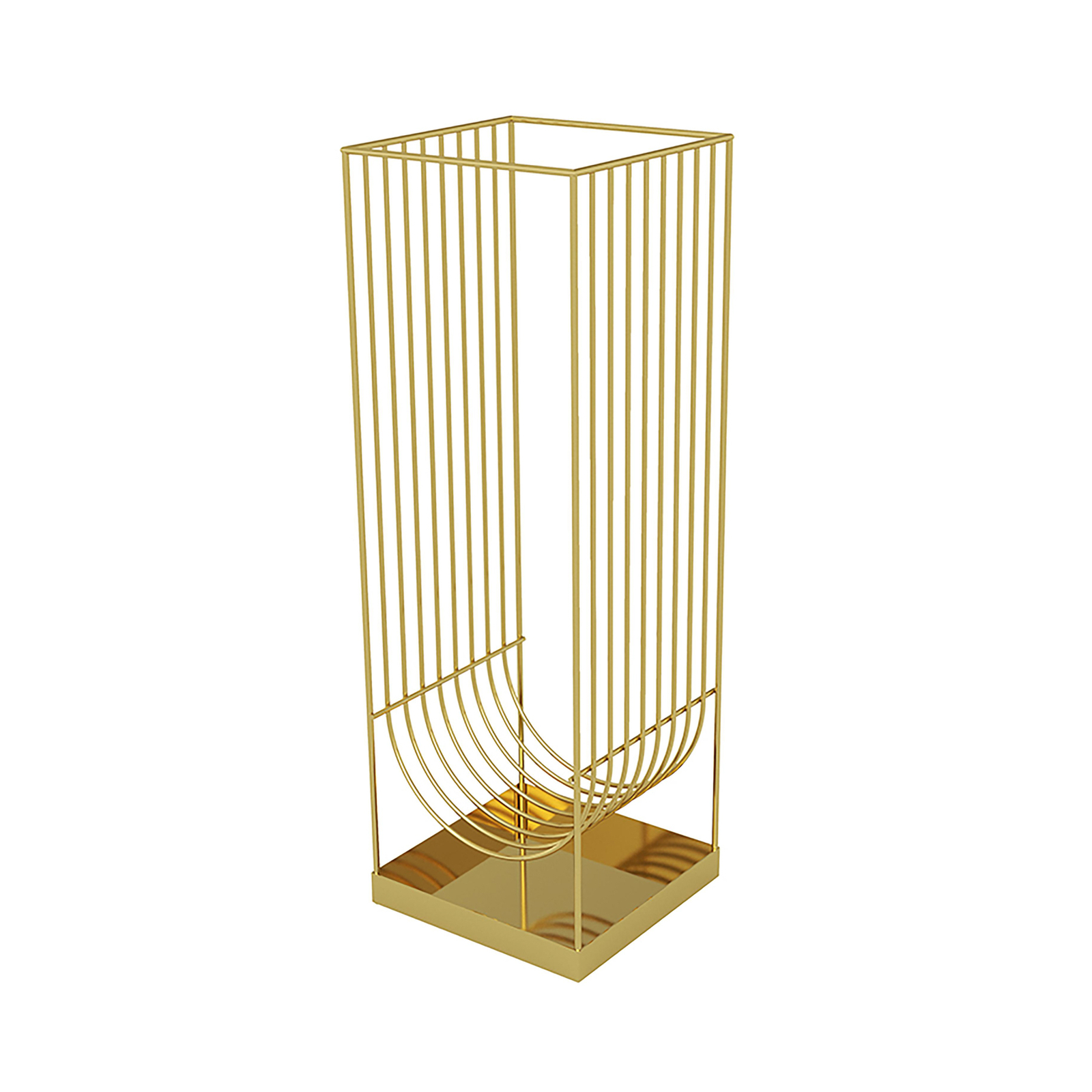 AYTM umbrella stand Curva, gold-coloured, height 56 cm, steel