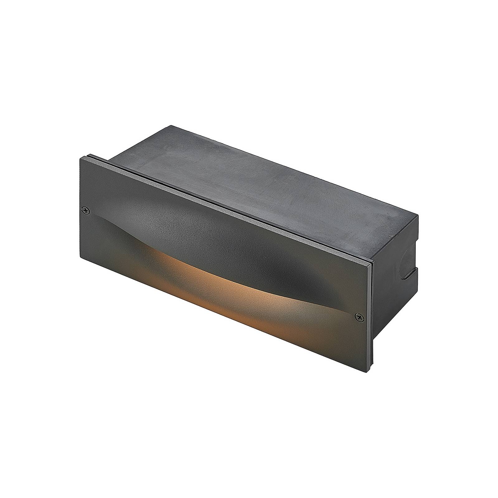 Lucande Zandro LED recessed wall light, outdoors - Wall Light Recessed - Recessed Light - Modern - Black
