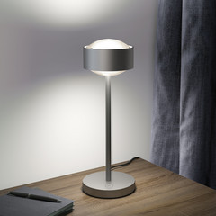 Puk! 120 Eye Table LED, lenti, cromo satinato
