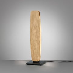 Quitani Persida lámpara de mesa LED, altura 50 cm, roble, 2.700 K