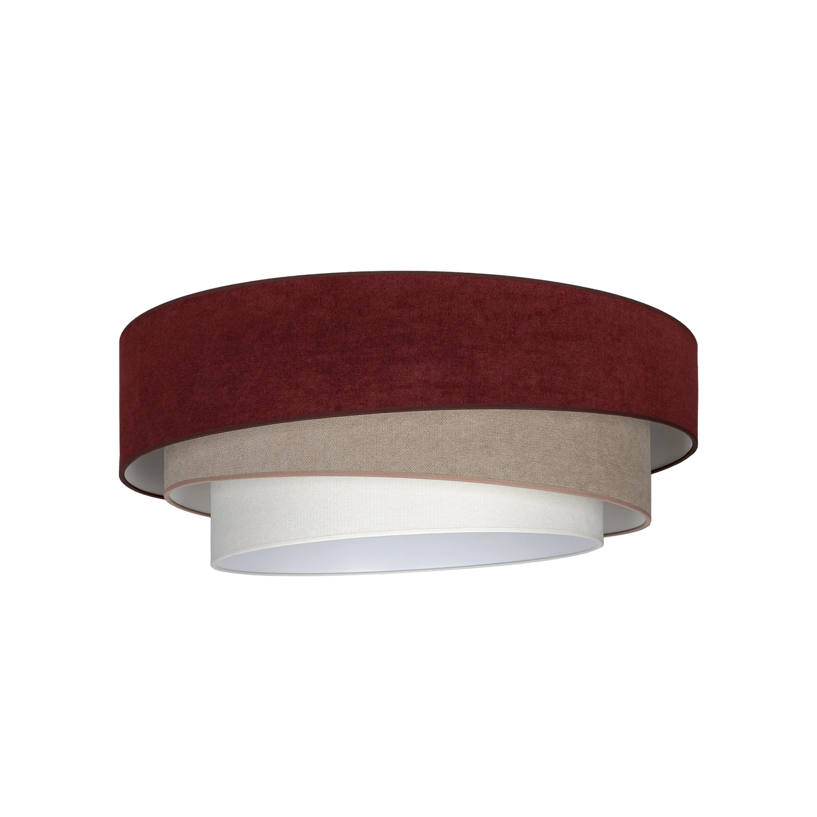 Laelamp Trio, tumepunane/beež, Ø 60 cm, tekstiil, E27