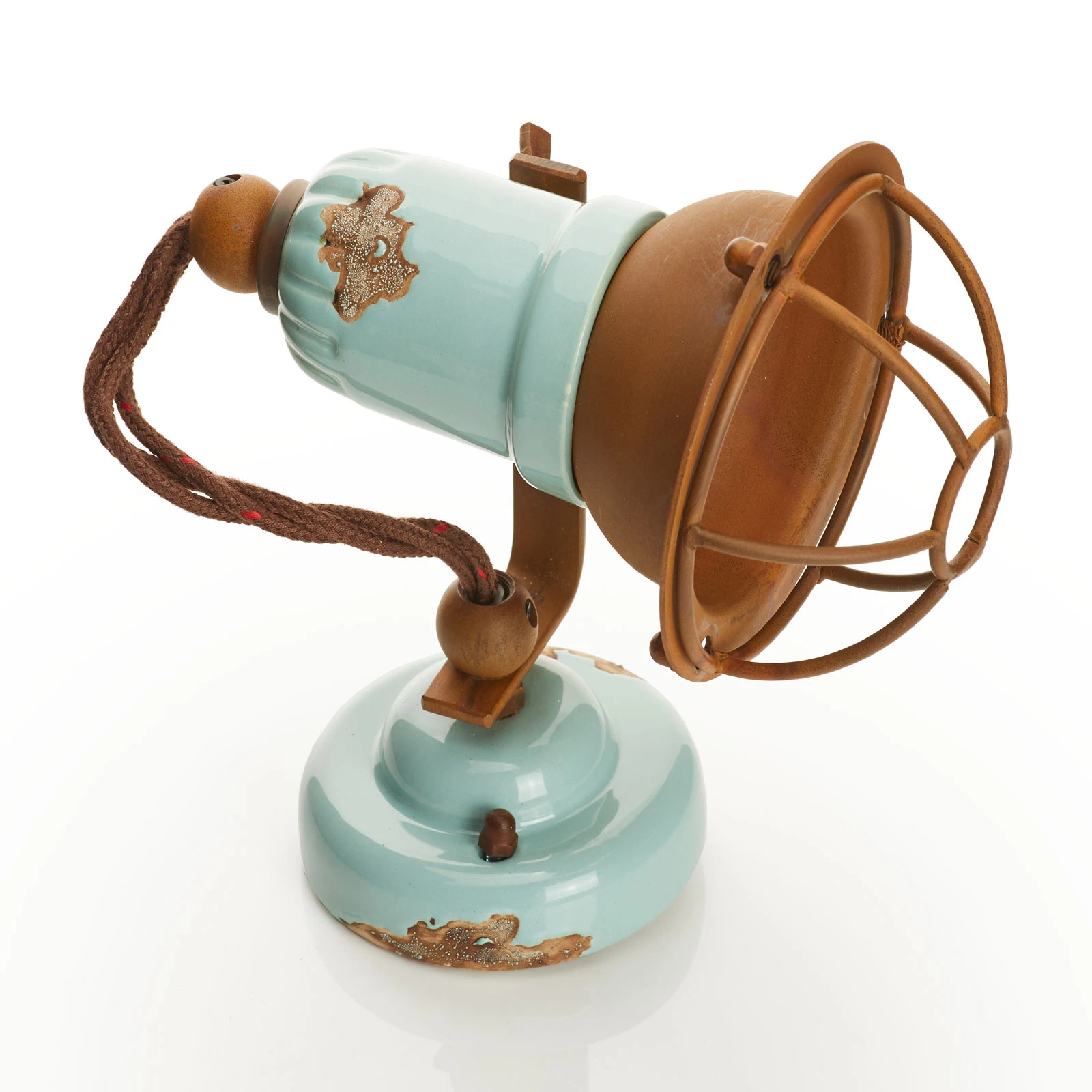 Applique murale C1675/1, turquoise/brun rouille, céramique, hauteur 18cm, E14