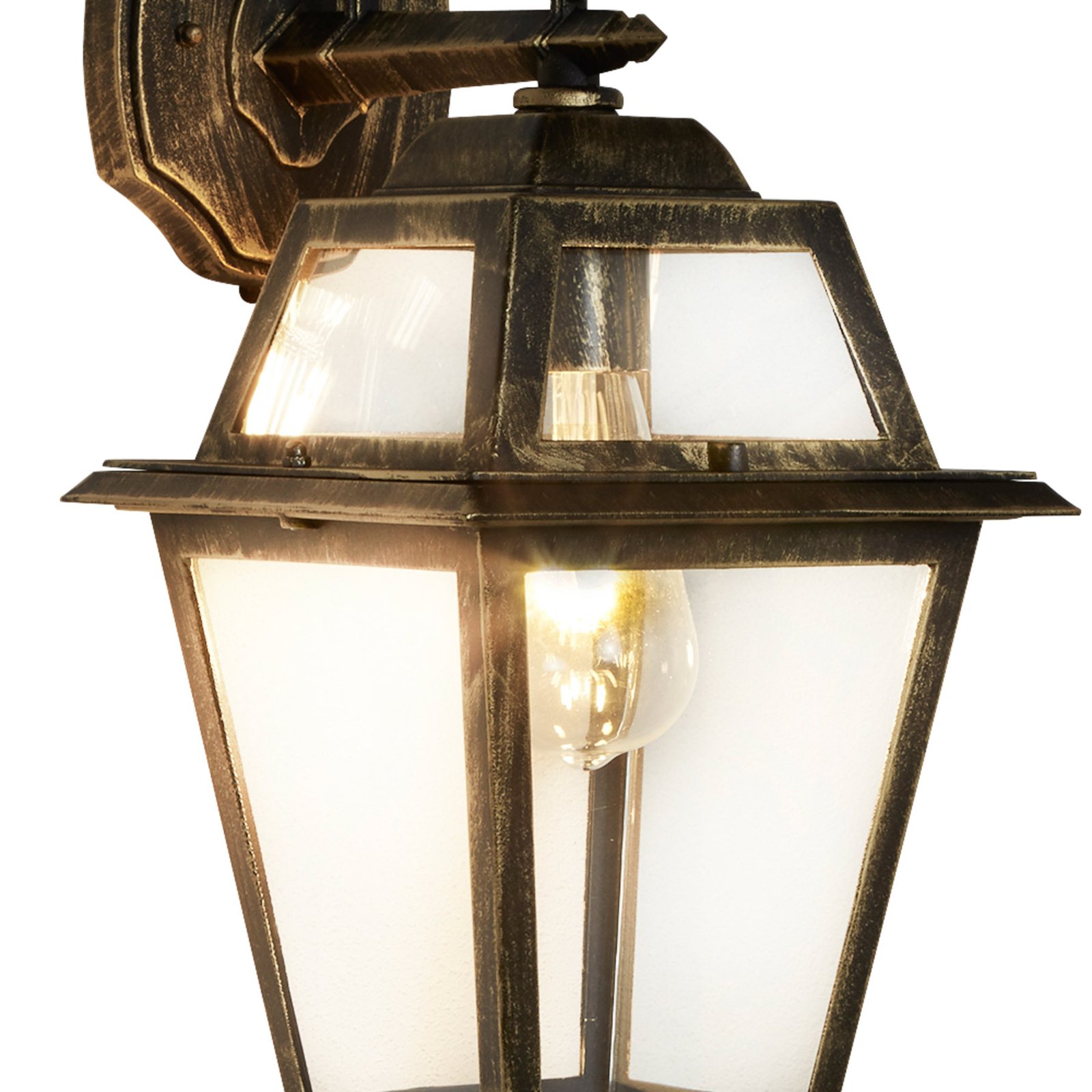 New Orleans outdoor wall light, lantern downwards