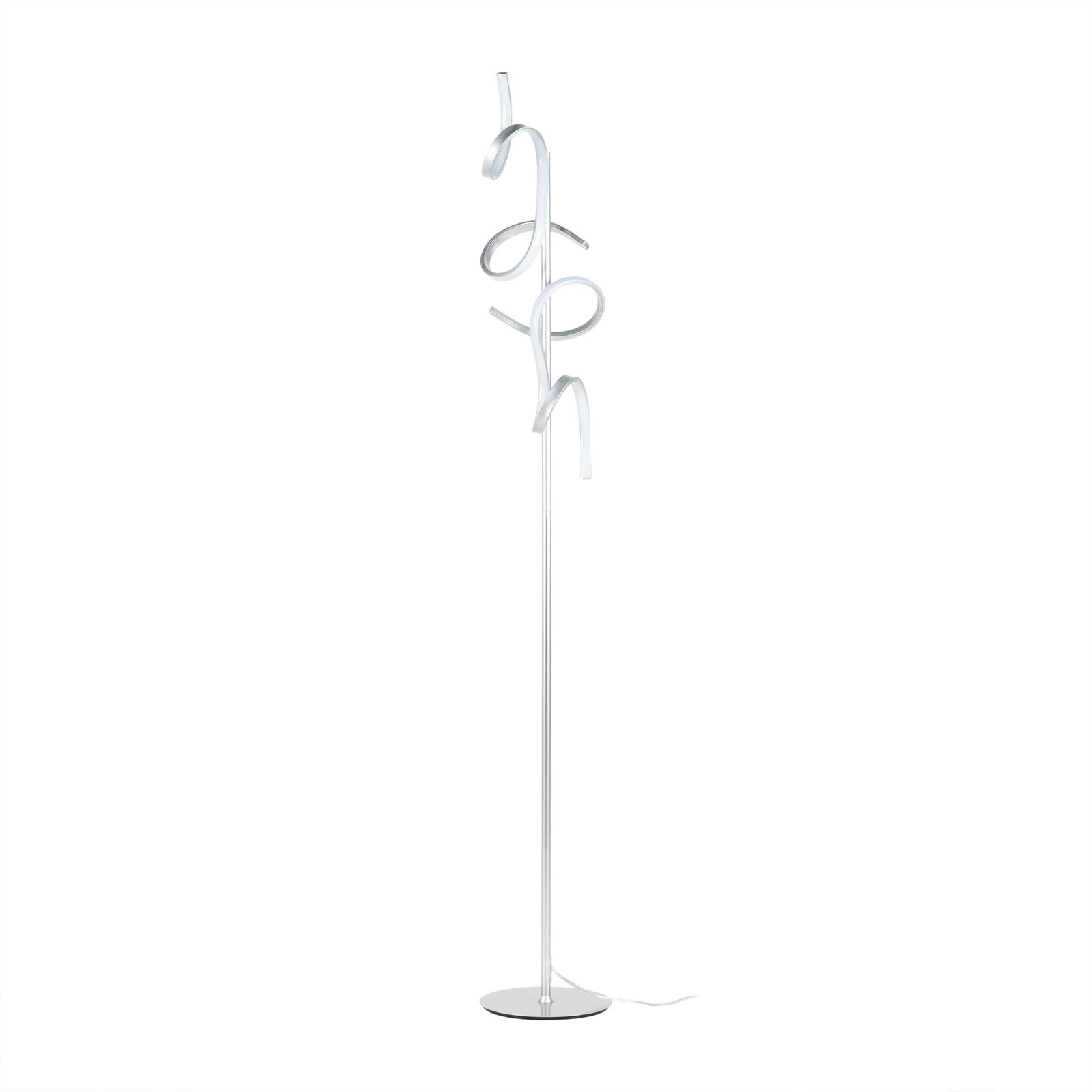 Lindby Zaylee LED floor lamp with dimmer, silver