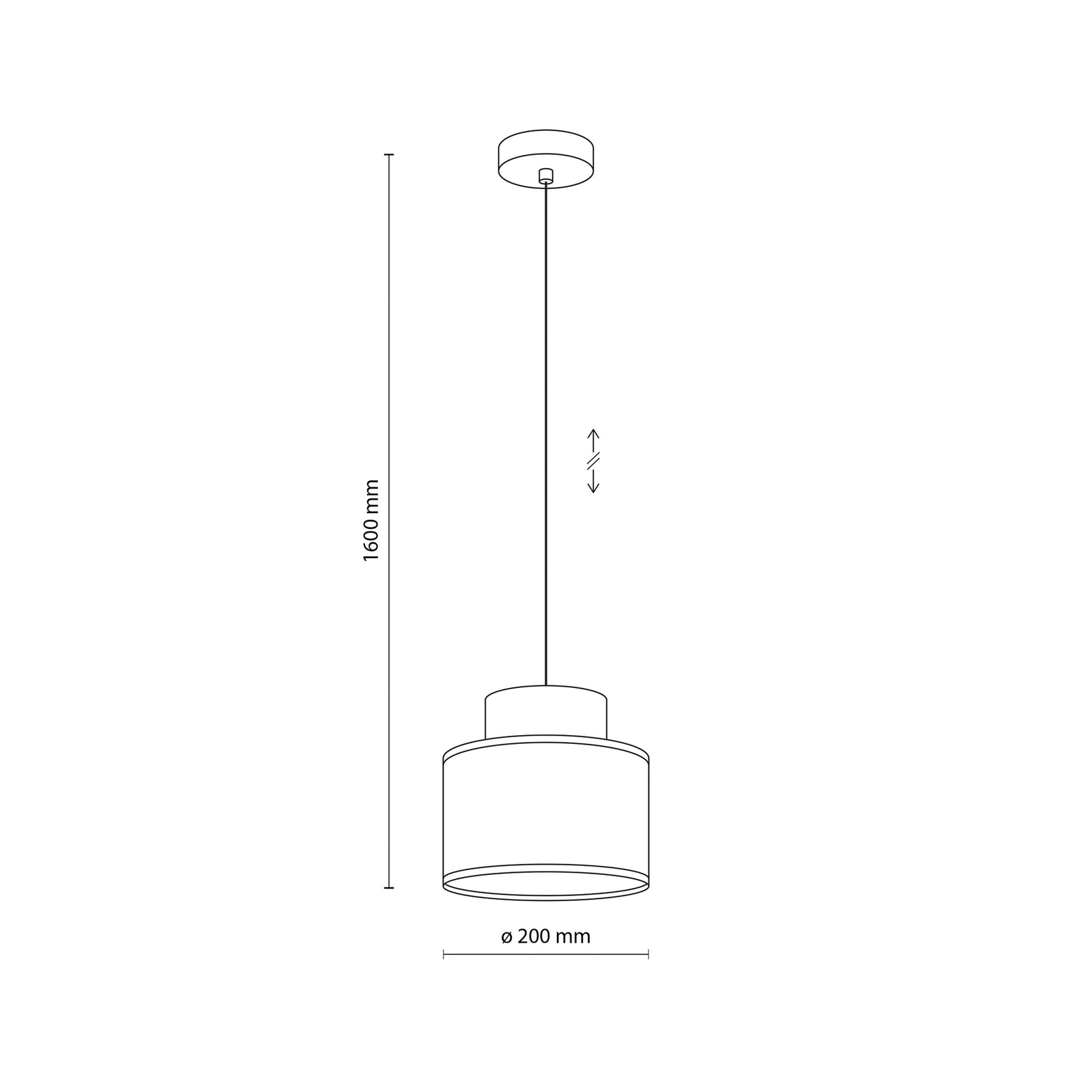 Висяща лампа Duo, абажур от юта, бензин/естествено кафяво, Ø 20 cm