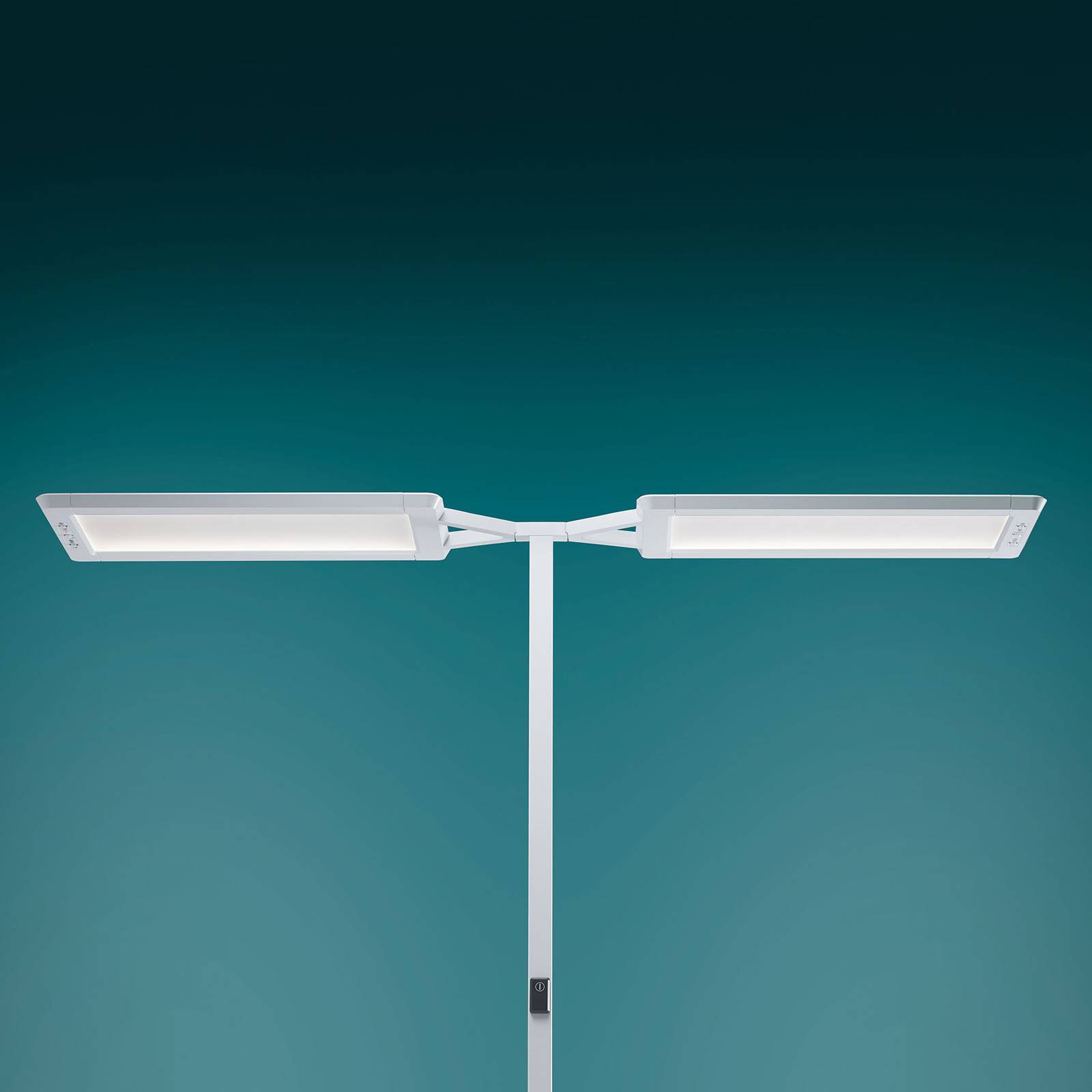 Lampa stojąca LED Yara.double CCT, BT, PIR srebrna