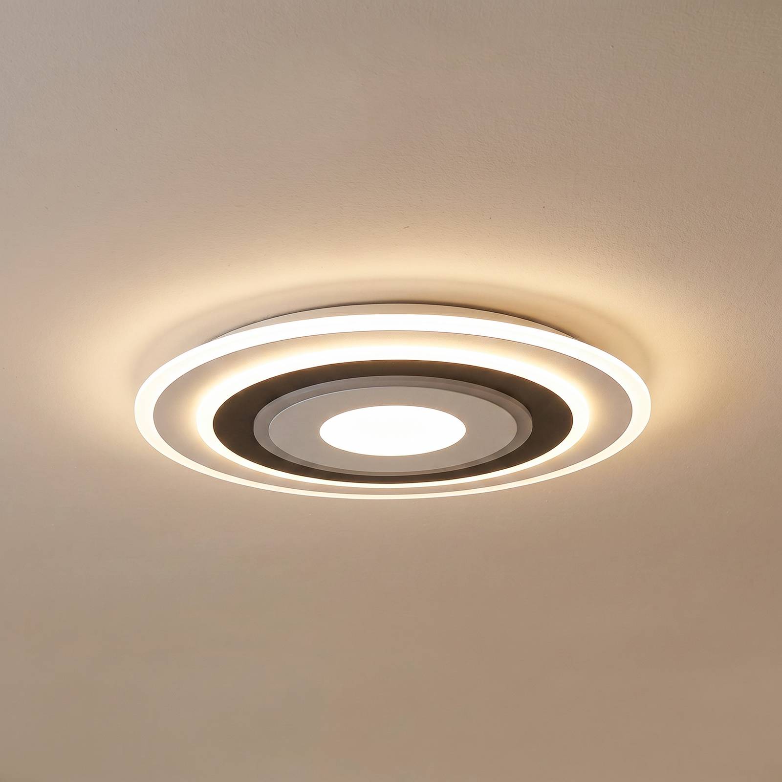 Plafonnier LED Lindby Rebeka, rond, Ø 70 cm, CCT, à intensité variable