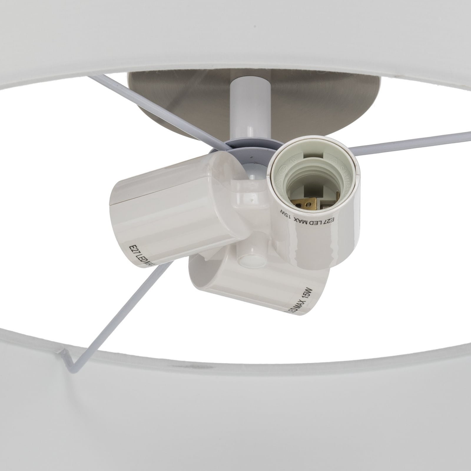 Sebatin Deckenleuchte Ø50 Cream/White/Nickel - Lindby Sebatin Deckenleuchte Ø50 Cream/White/Nickel - Lindby