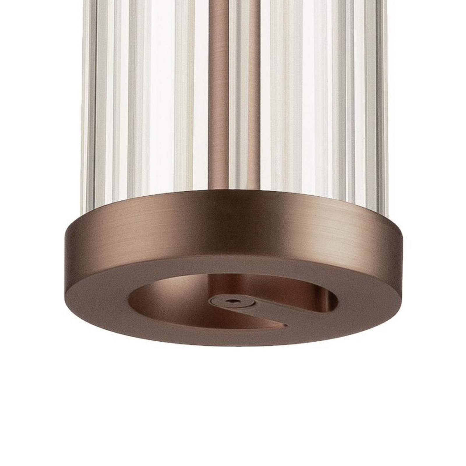 Lampă suspendată LED SLV Quimera culoare cupru Ø 8 cm CCT - Camera de zi / sufragerie - culoarea cuprului transparent - Aluminiu