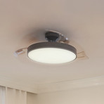 Wentylator sufitowy LED Philips Atlas, niklowy, cichy, CCT