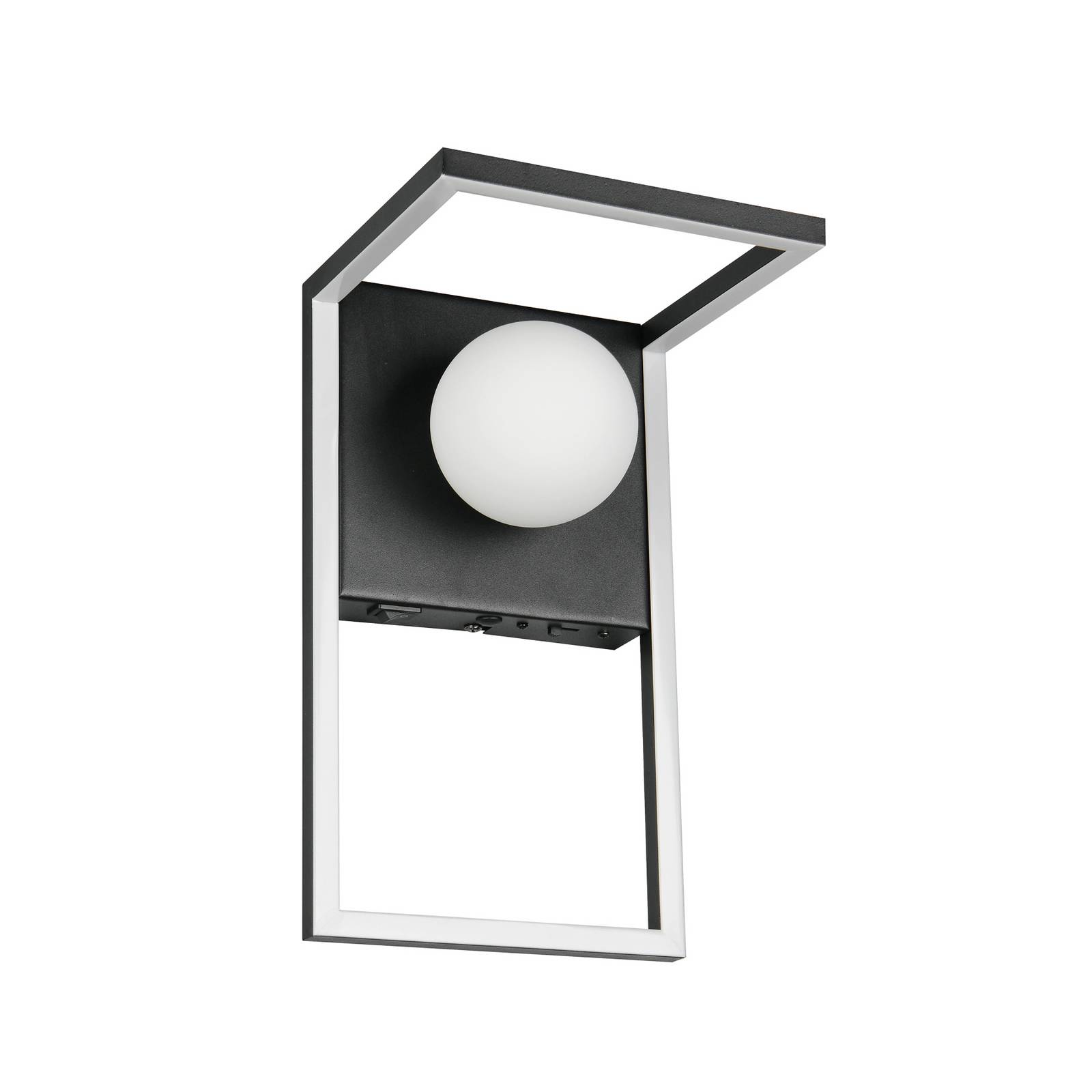 LED-Wandleuchte Arola, schwarz matt, Breite 17 cm, Metall