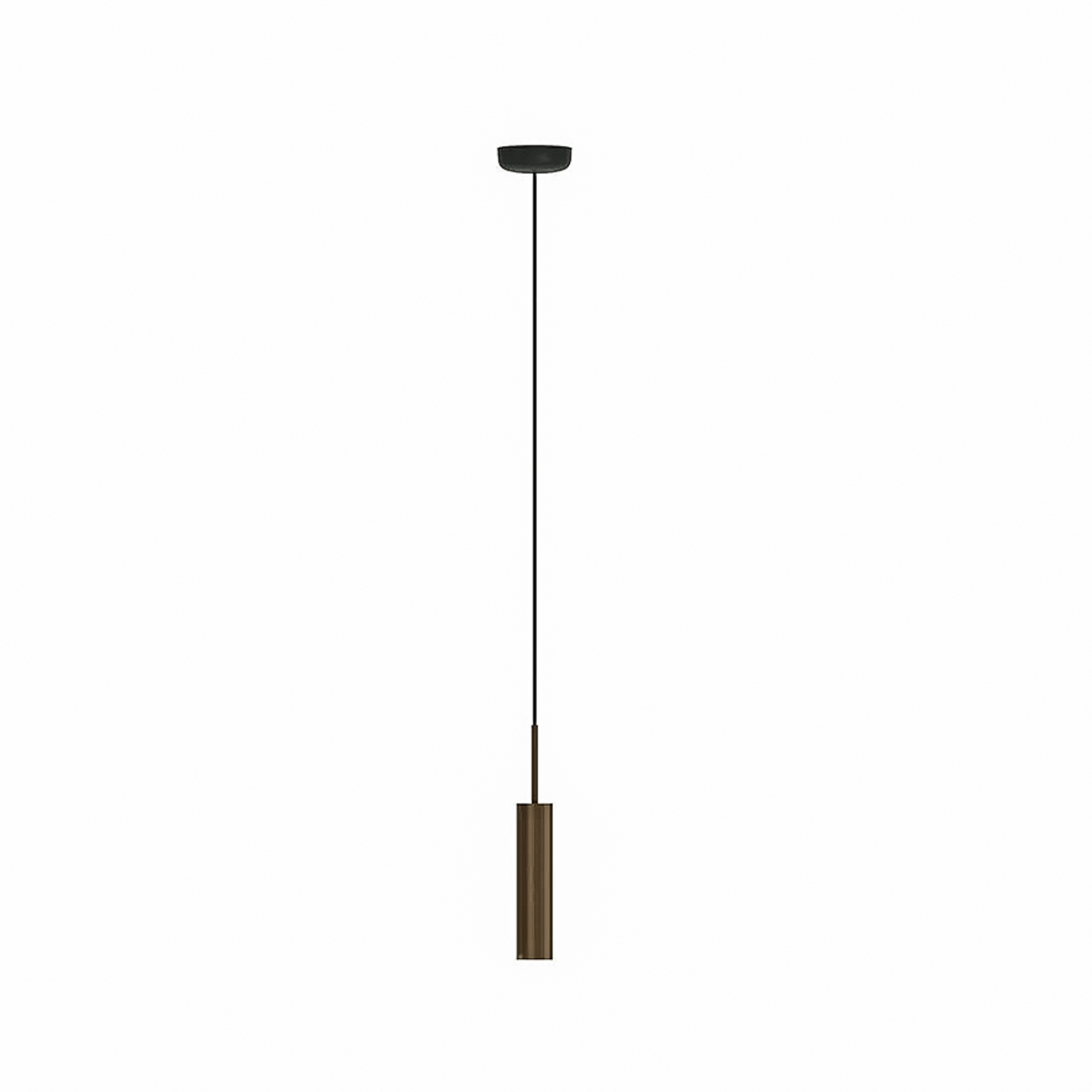 Audo hanglamp Tubulaire, 24 cm, bronskleurig, aluminium