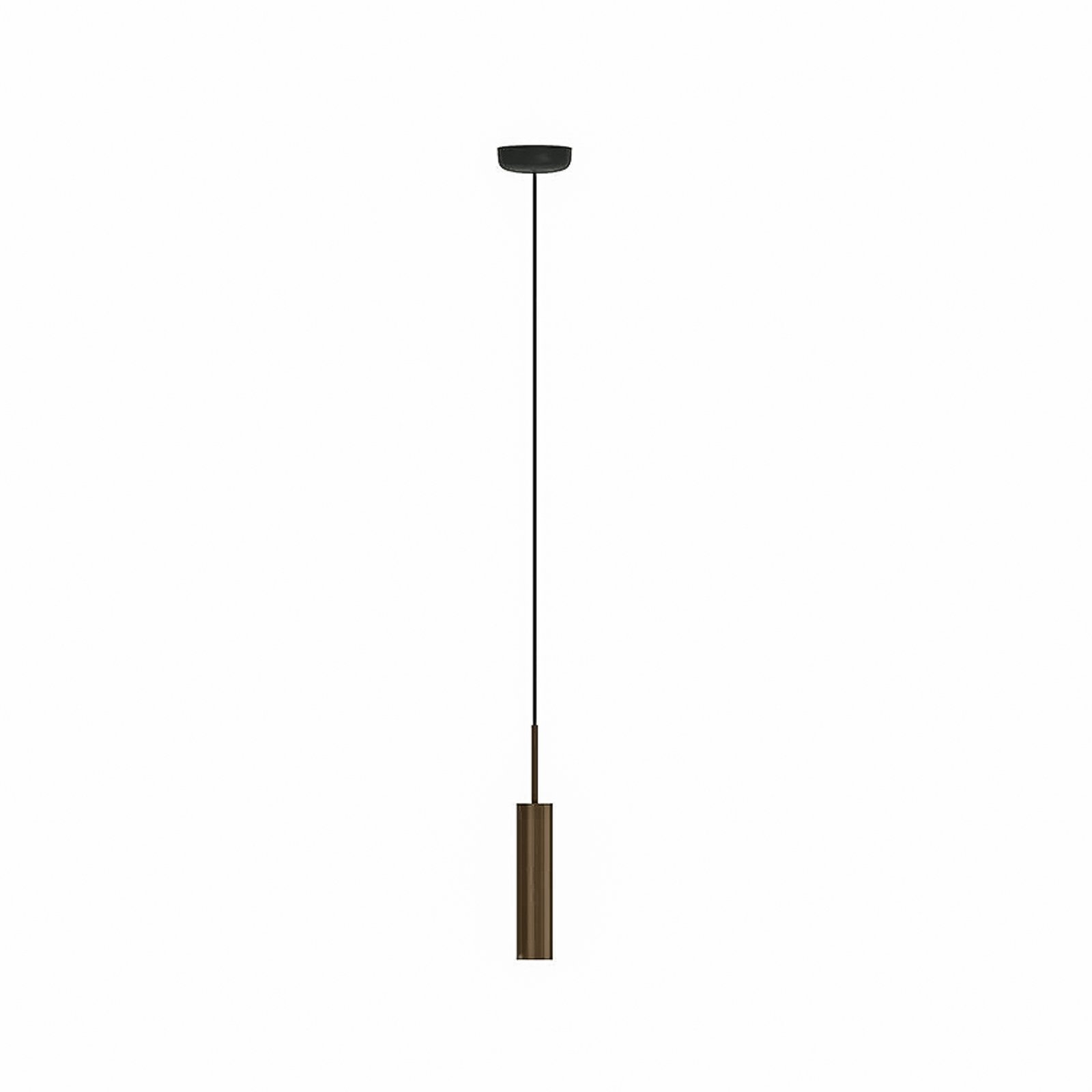 Lampada a sospensione Audo Tubulaire, 24 cm, color bronzo, alluminio