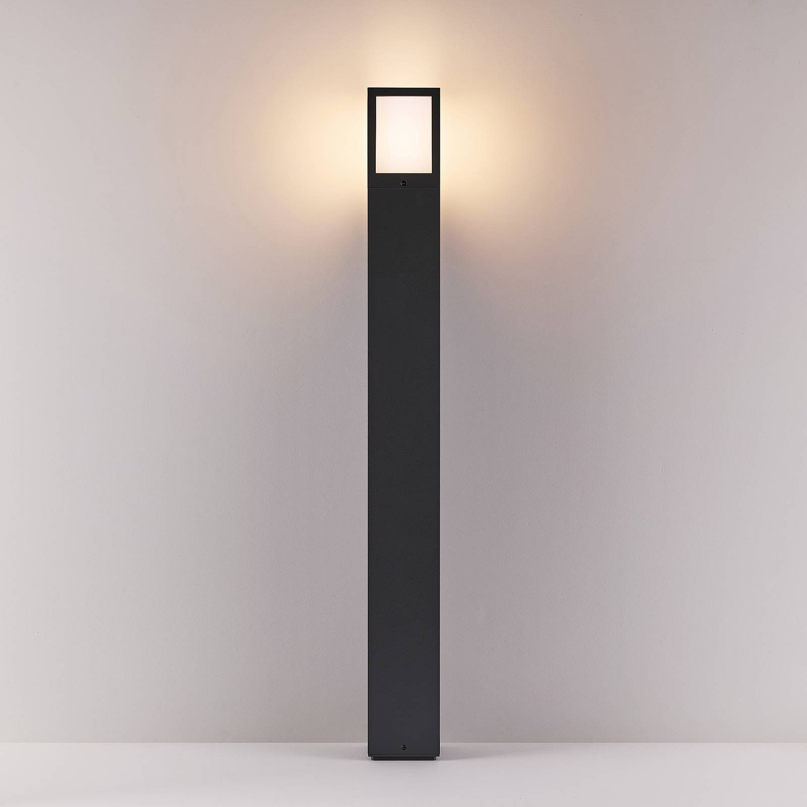 Wegeleuchte Facado II, Höhe 100 cm, eckig, dunkelgrau/opal günstig online kaufen