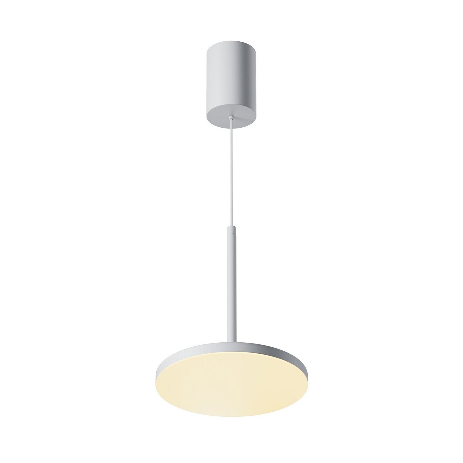 Maytoni Plato LED pendant light, white, Ø 18.5 cm, aluminium