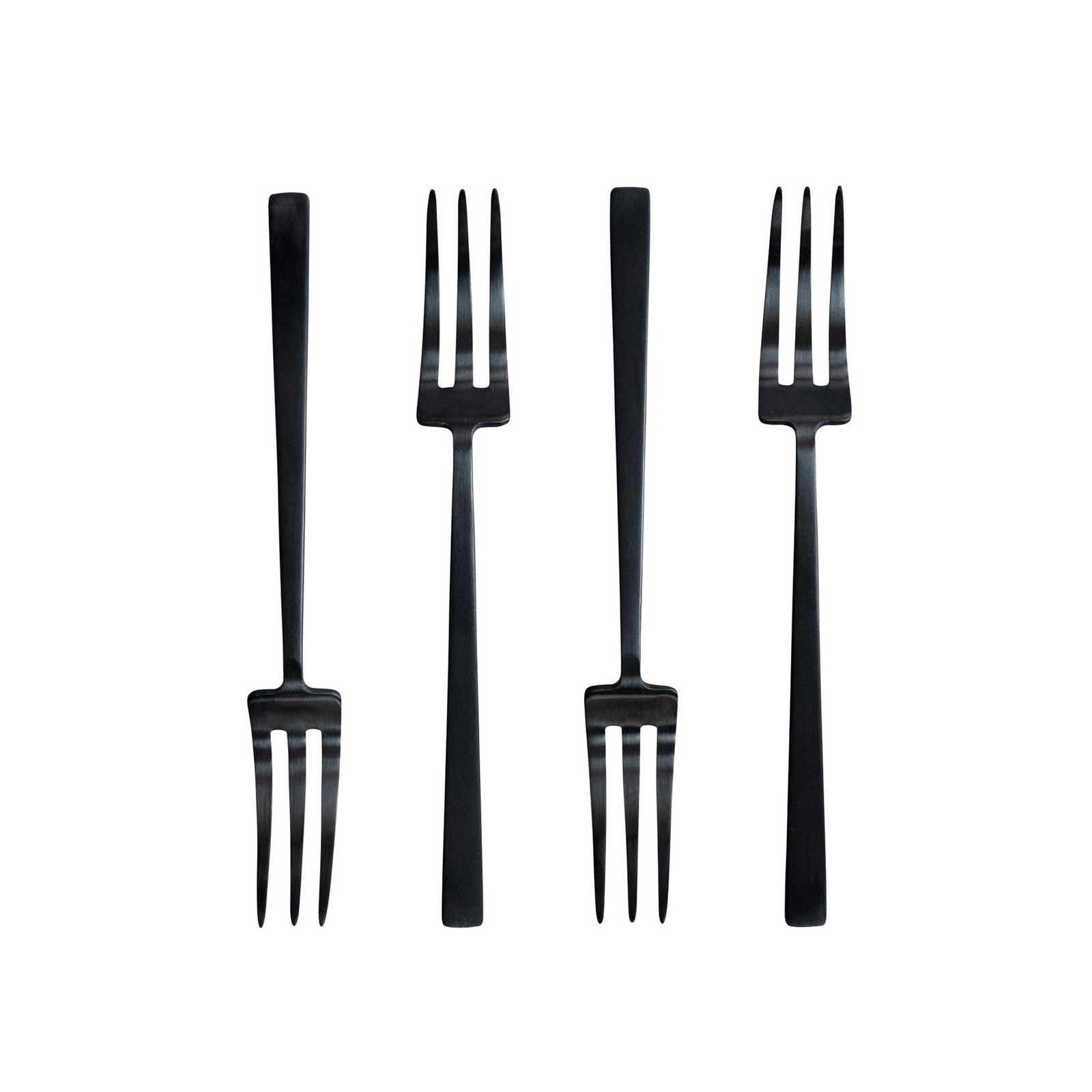 Widelec do deserów Kogei, zestaw 4 sztuki, czarny, 16 cm – 101 Copenhagen