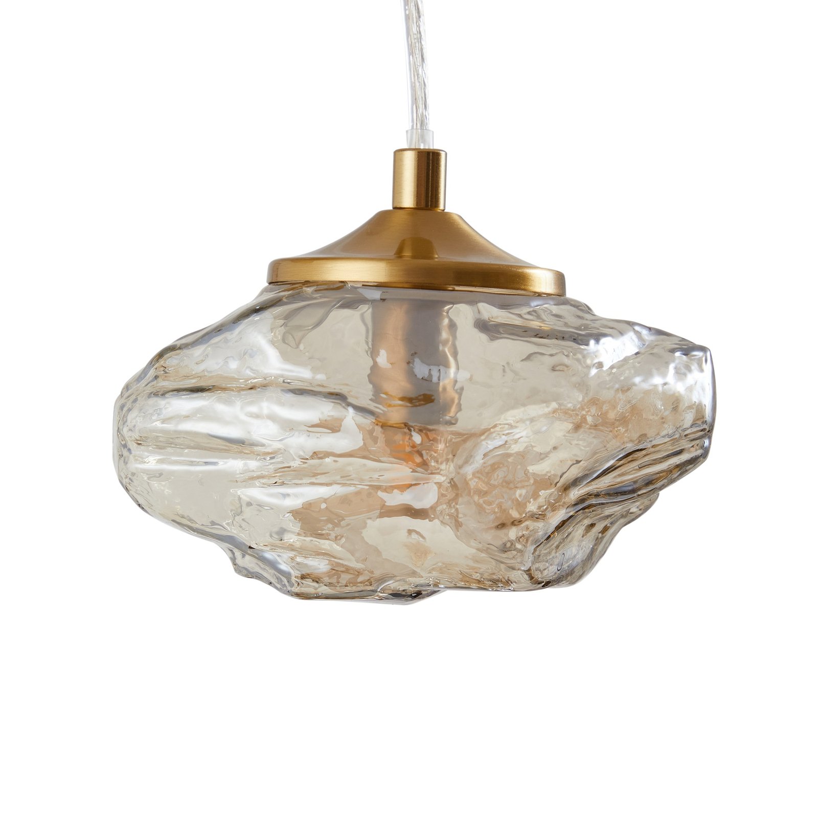 Piatra Cluster Pendelleuchte Cognac/Messing - Lindby