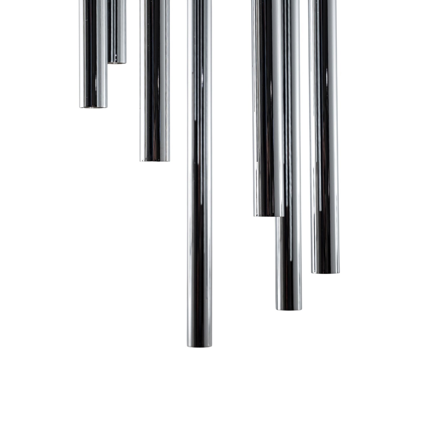 Hängeleuchte Sopel Lux, 7-flammig, rund, schwarz/silber, G9