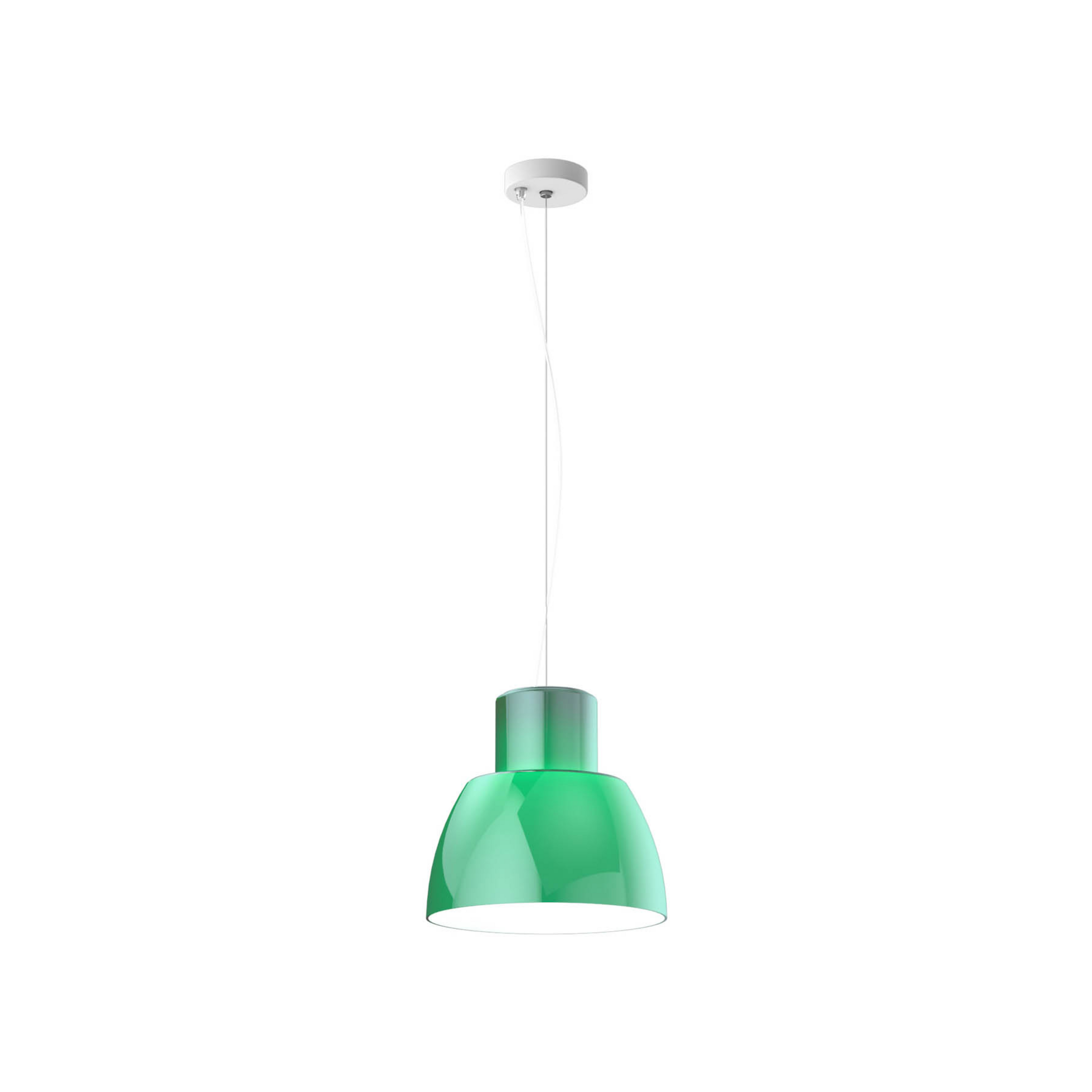 Nemo suspension Lorosae, vert, Ø 30 cm, verre, E27