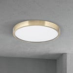 LED ceiling lamp Disc, antique brass colour, Ø 24 cm, CCT