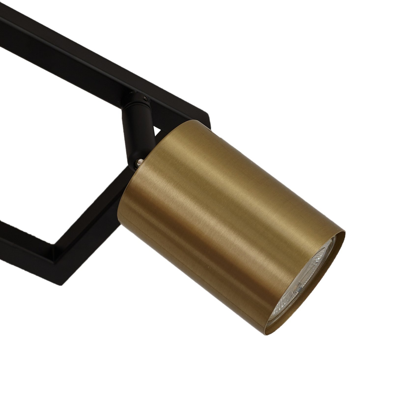 Lindby plafondspot Bravius, messing, 6-lamps, ijzer