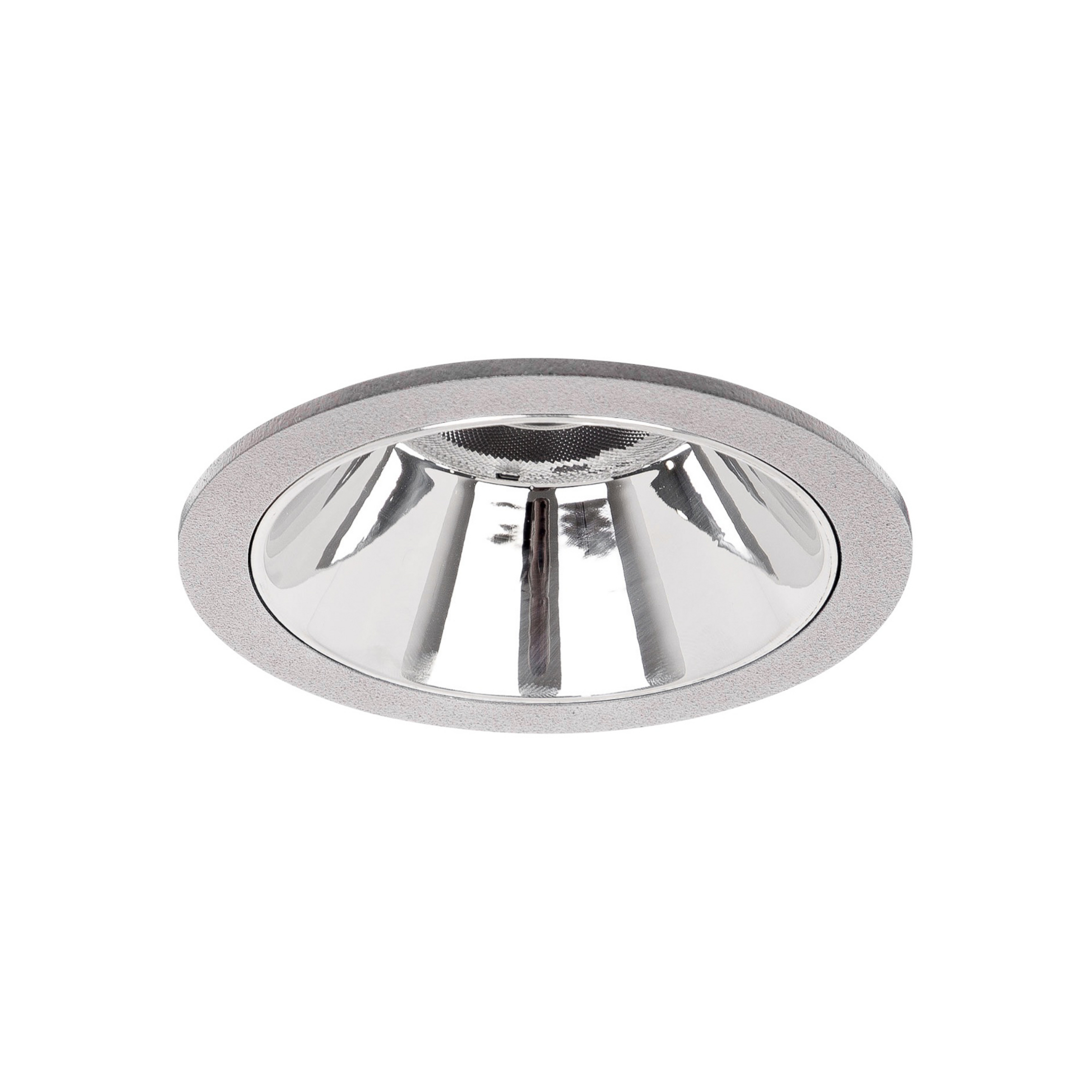 BRUMBERG Apollo Mini, Reflektor glatt, rund, 3.000 K, silber