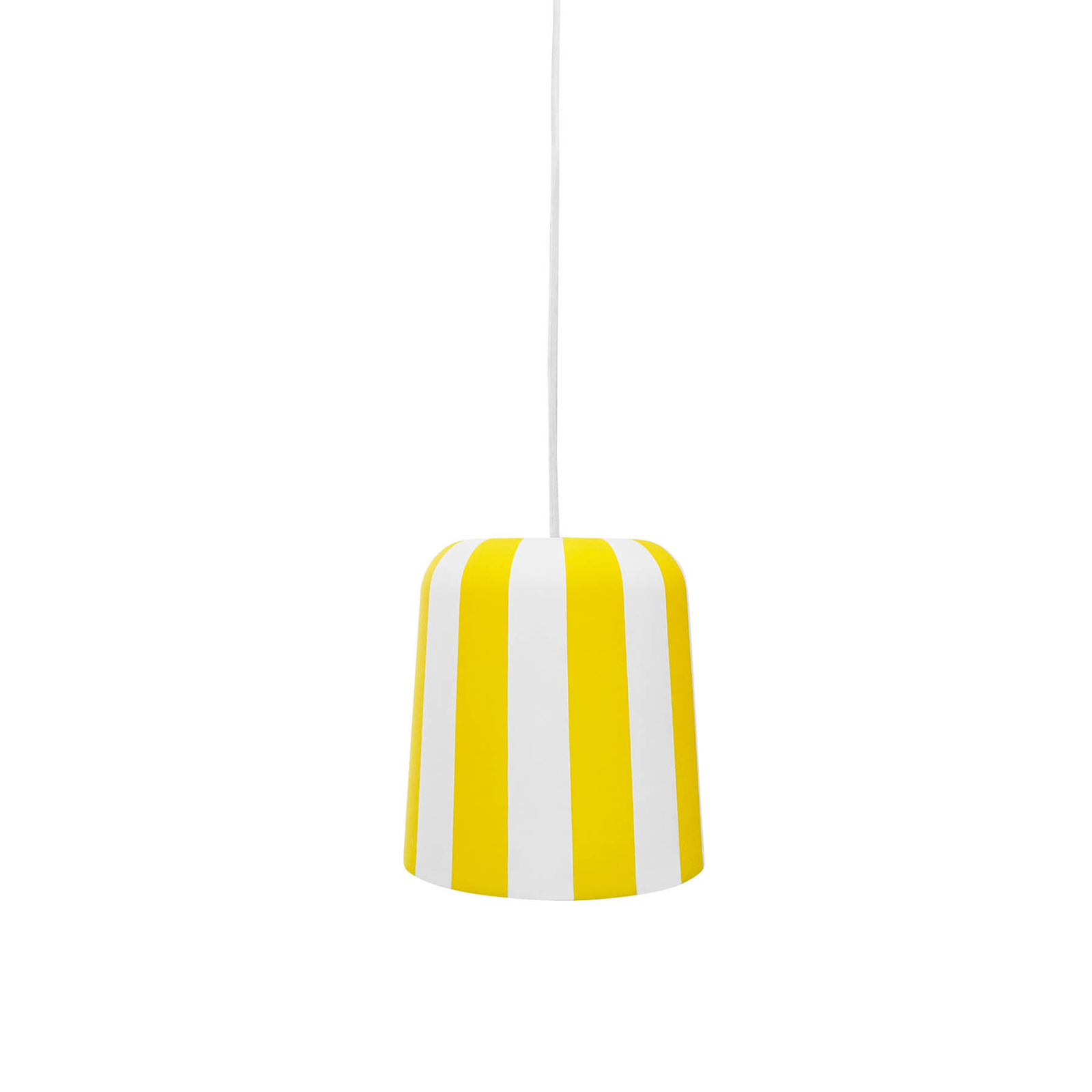 Dyberg Larsen Gry hanglamp, geel/wit, Ø 20 cm, metaal