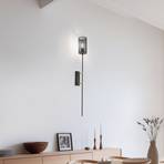 Alek wall light black/brass torch shape