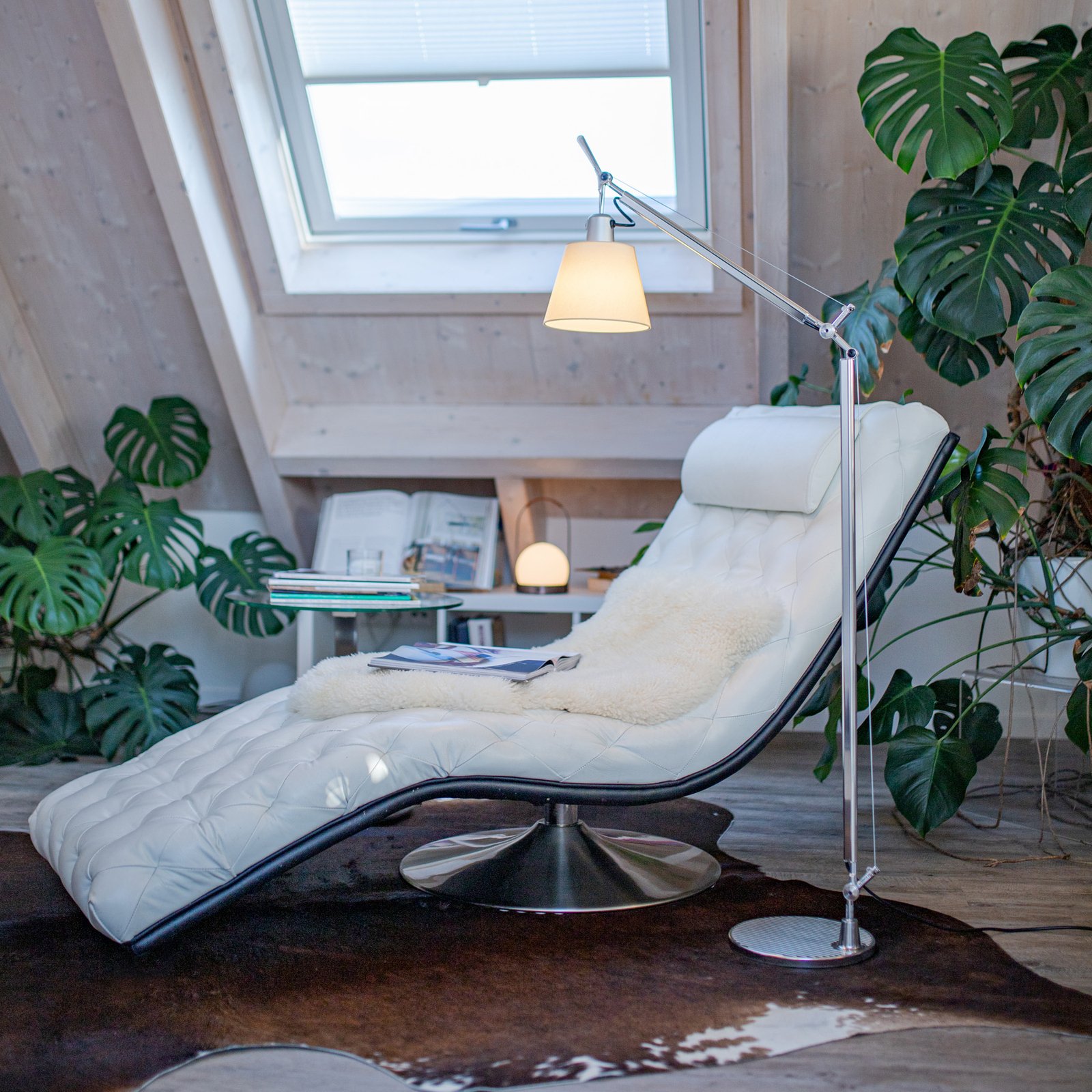 Tolomeo Basculante Lettura Lampadaire Parchemin - Artemide