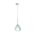 Pendant light purple, azure blue, 1-bulb, glass