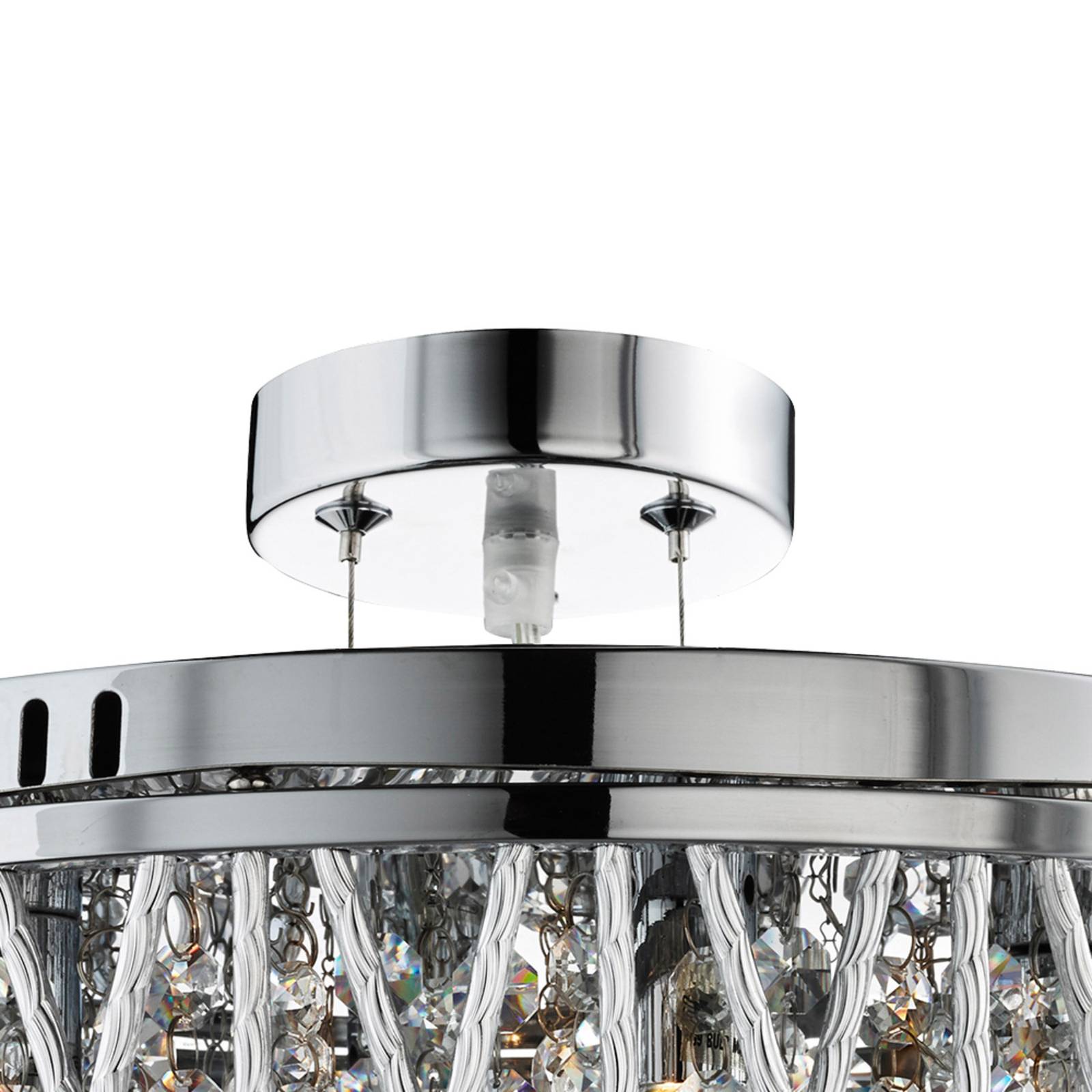 Lampa wisząca Elise ze szklanymi kryształkami