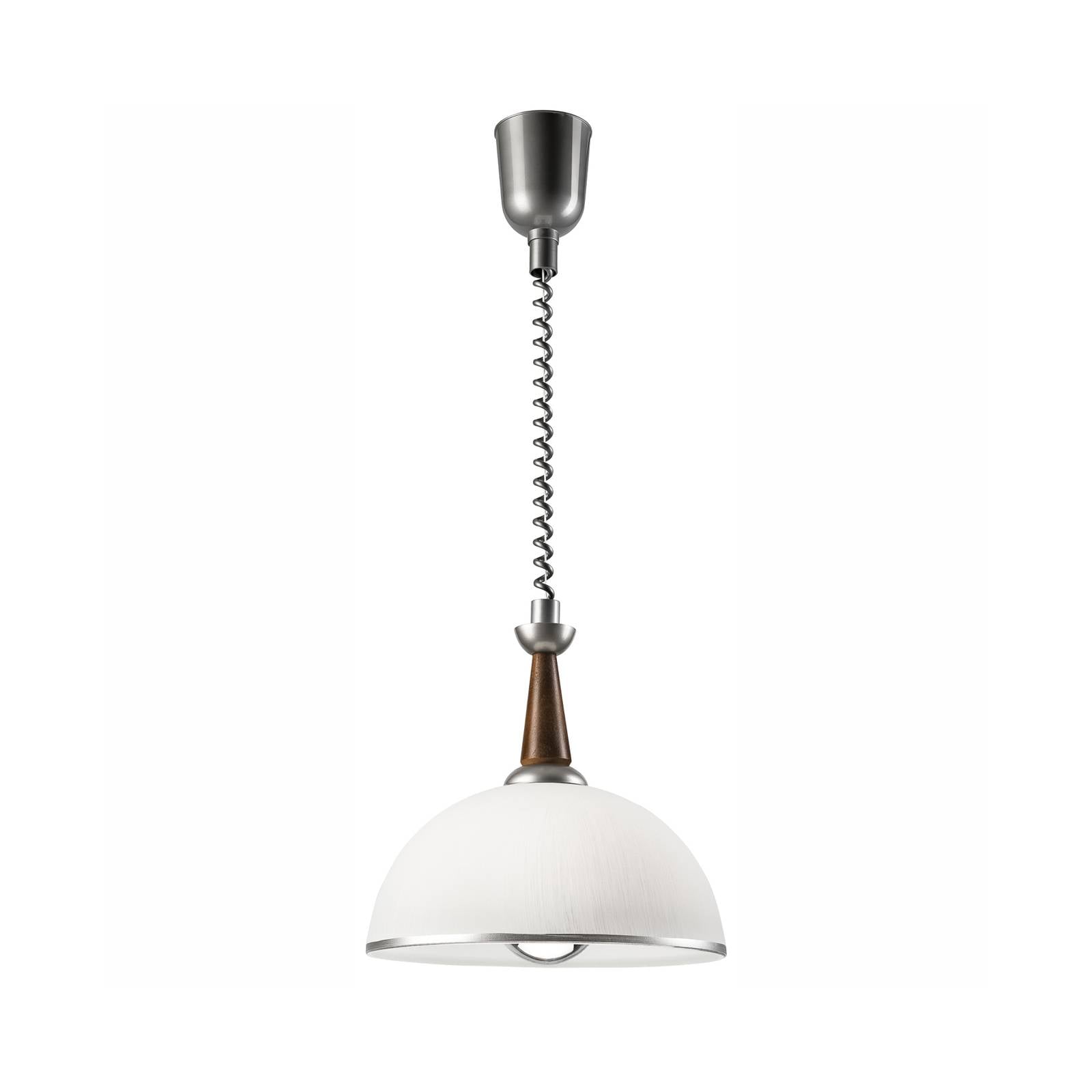 Hängeleuchte Ilsa weiß silber Ø 30 cm höhenverstellbar