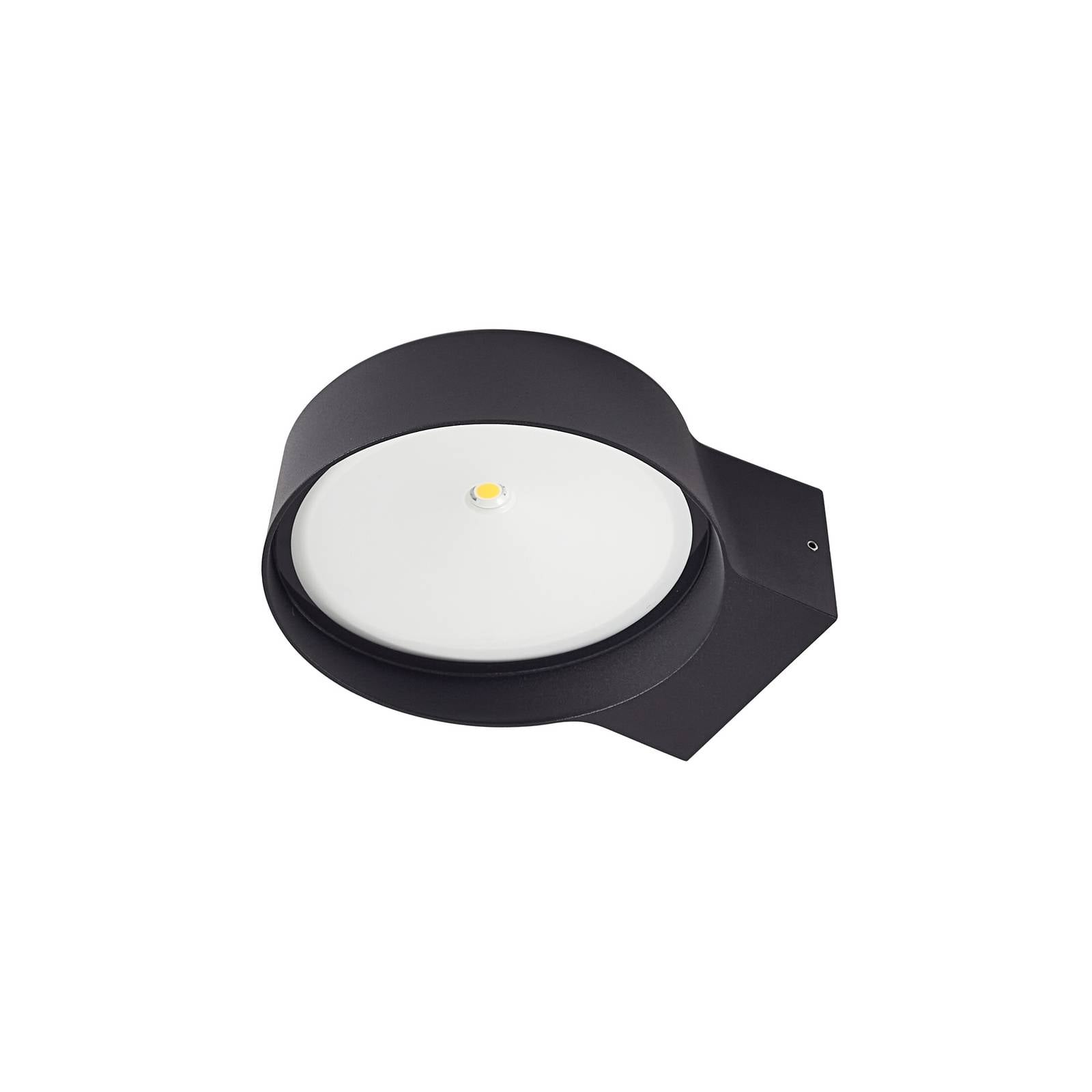 Lindby LED-Außenwandleuchte Jesiba, anthrazit, Alu, Ø 16cm