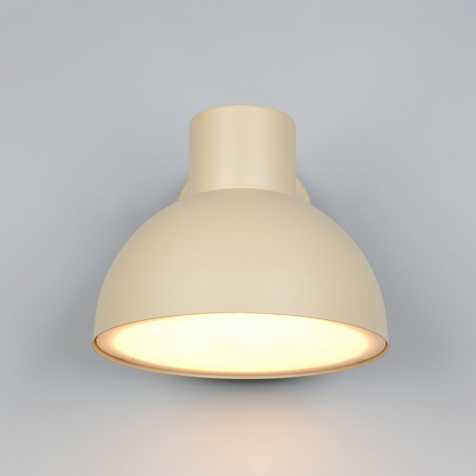 Elbe outdoor wall light, sand beige, die-cast aluminium, E27