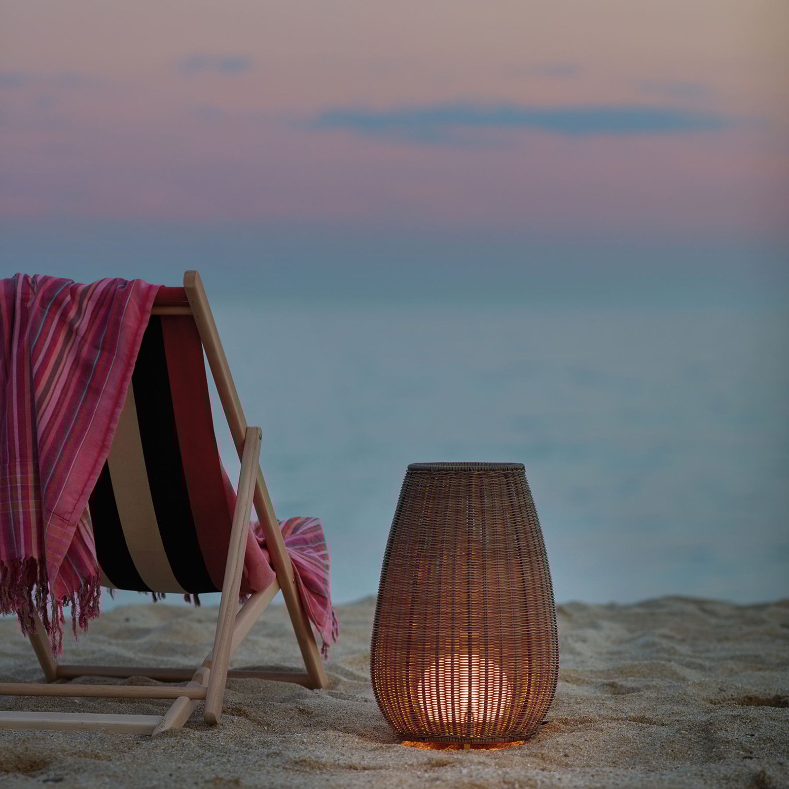 Bover Amphora patio light, rattan brown