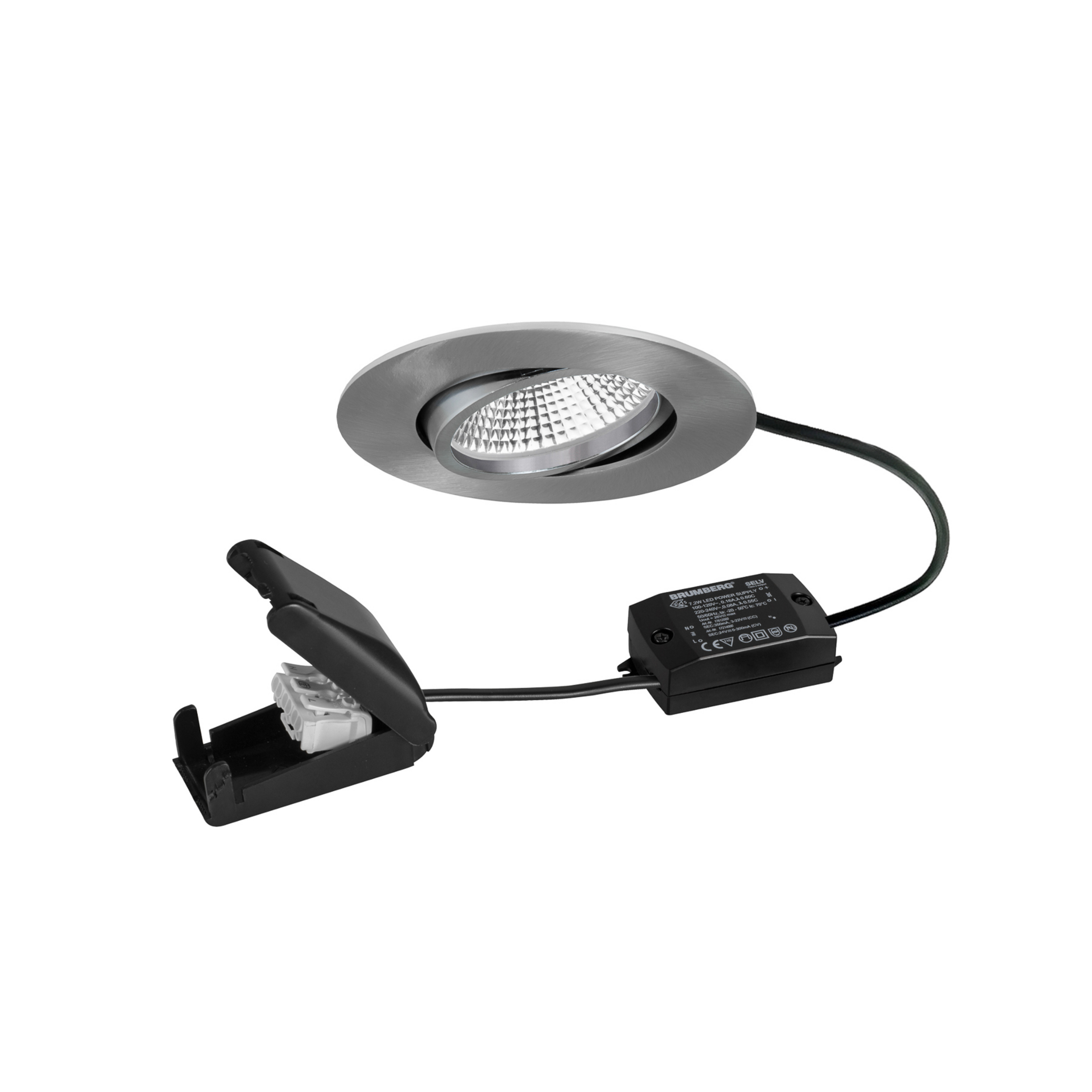 BRUMBERG BB23 LED-Spot IP65 on/off Anschlussbox nickel matt