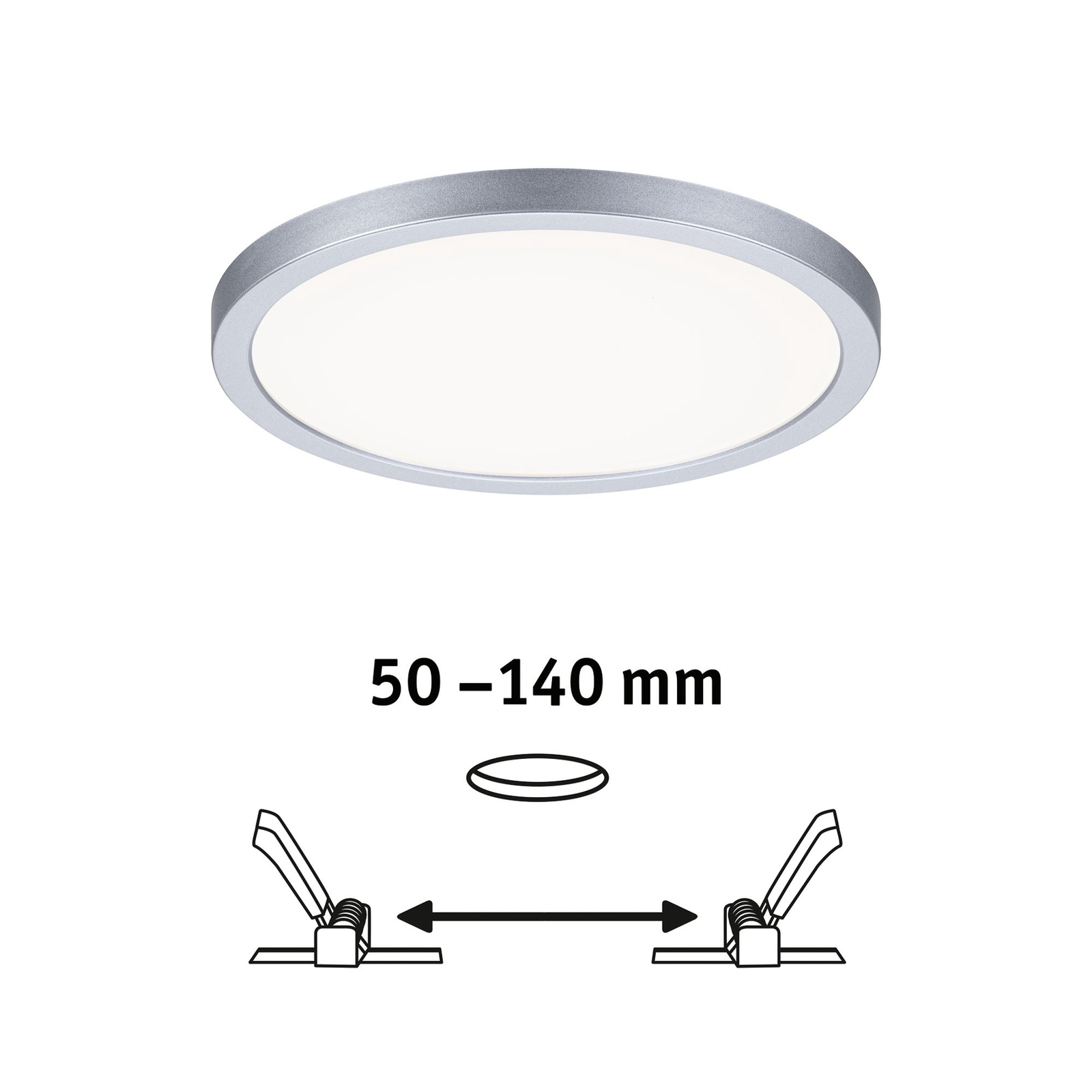 Paulmann LED plošča Areo 4.000K okrogla krom 17,5cm