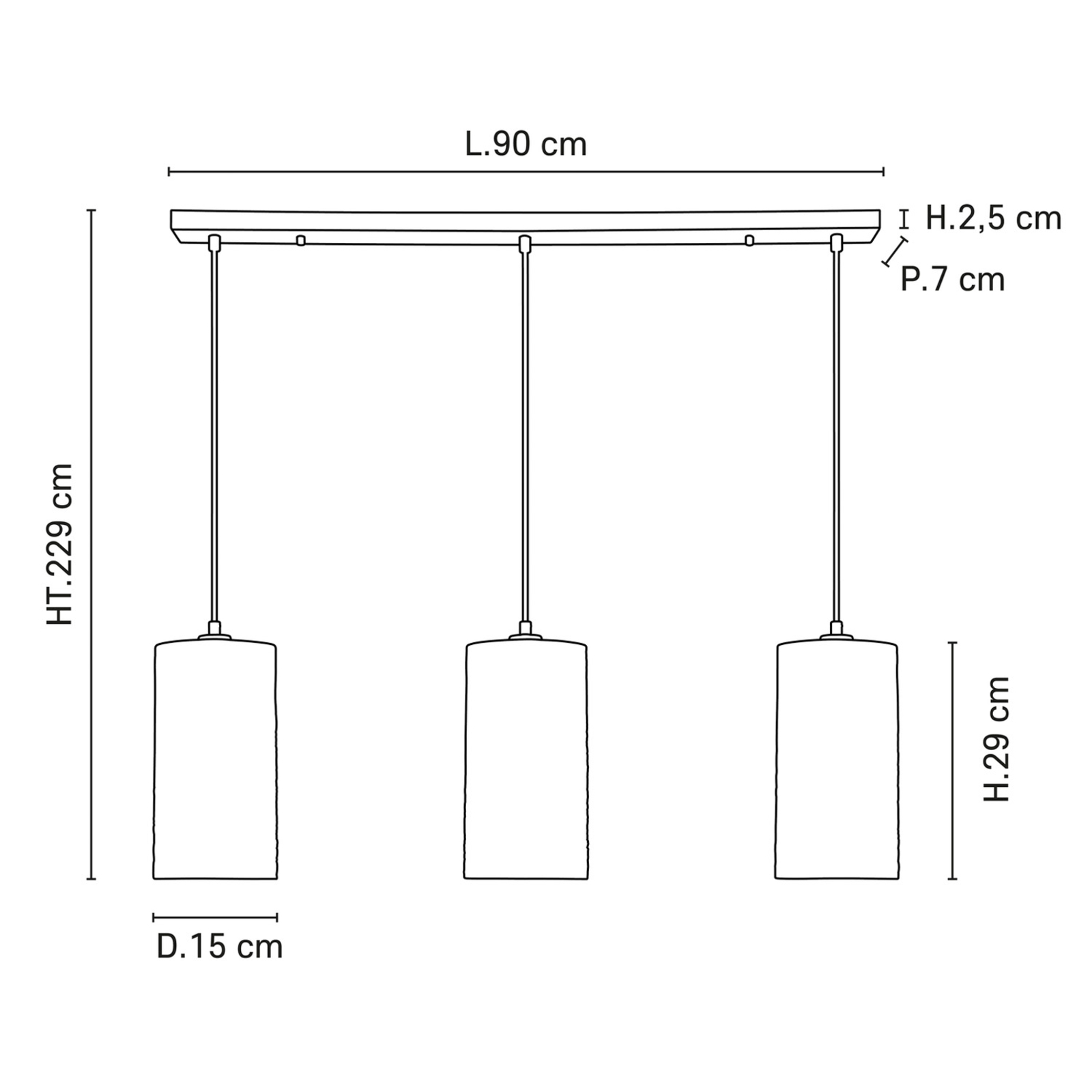 MARKET SET Gatsby hanglamp 5-lamps meerkleurig