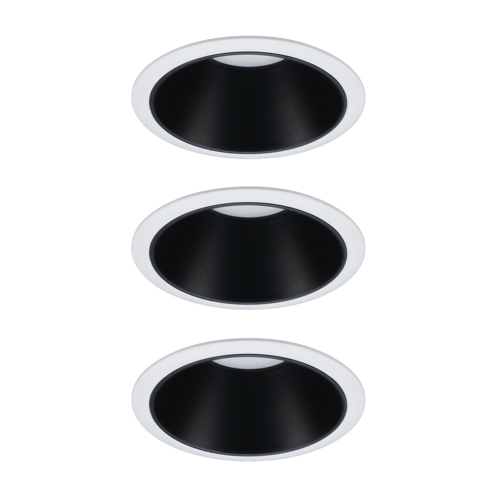 Paulmann Cole LED-Spotlight, musta-valkoinen 3 kpl