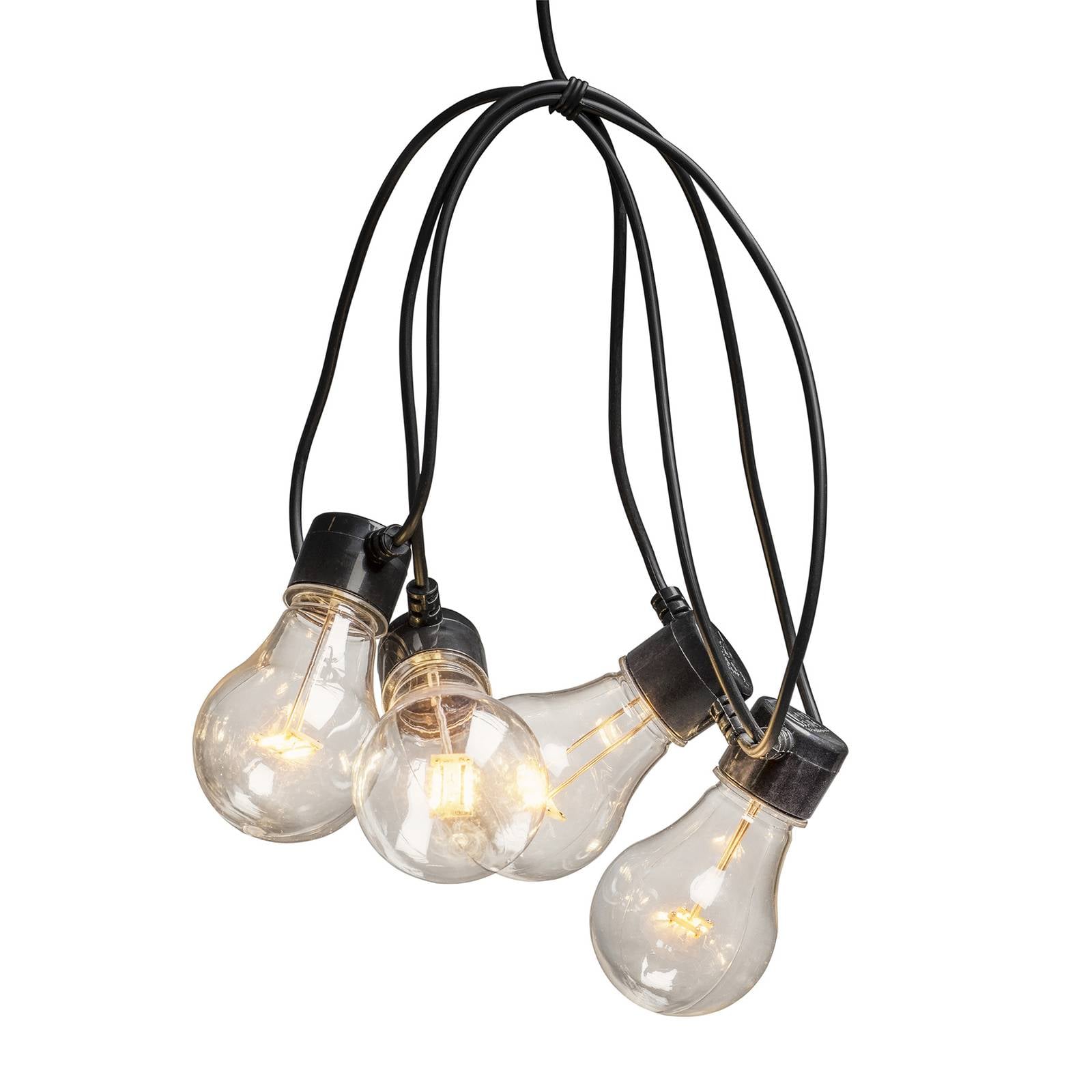 LED Biergartenkette 20er klar 2379-800 L=9,5m IP44 24V Außentrafo m.Dimmer
