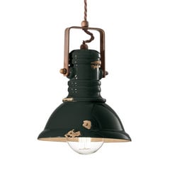 Lámpara colgante C1691 de diseño industrial negro