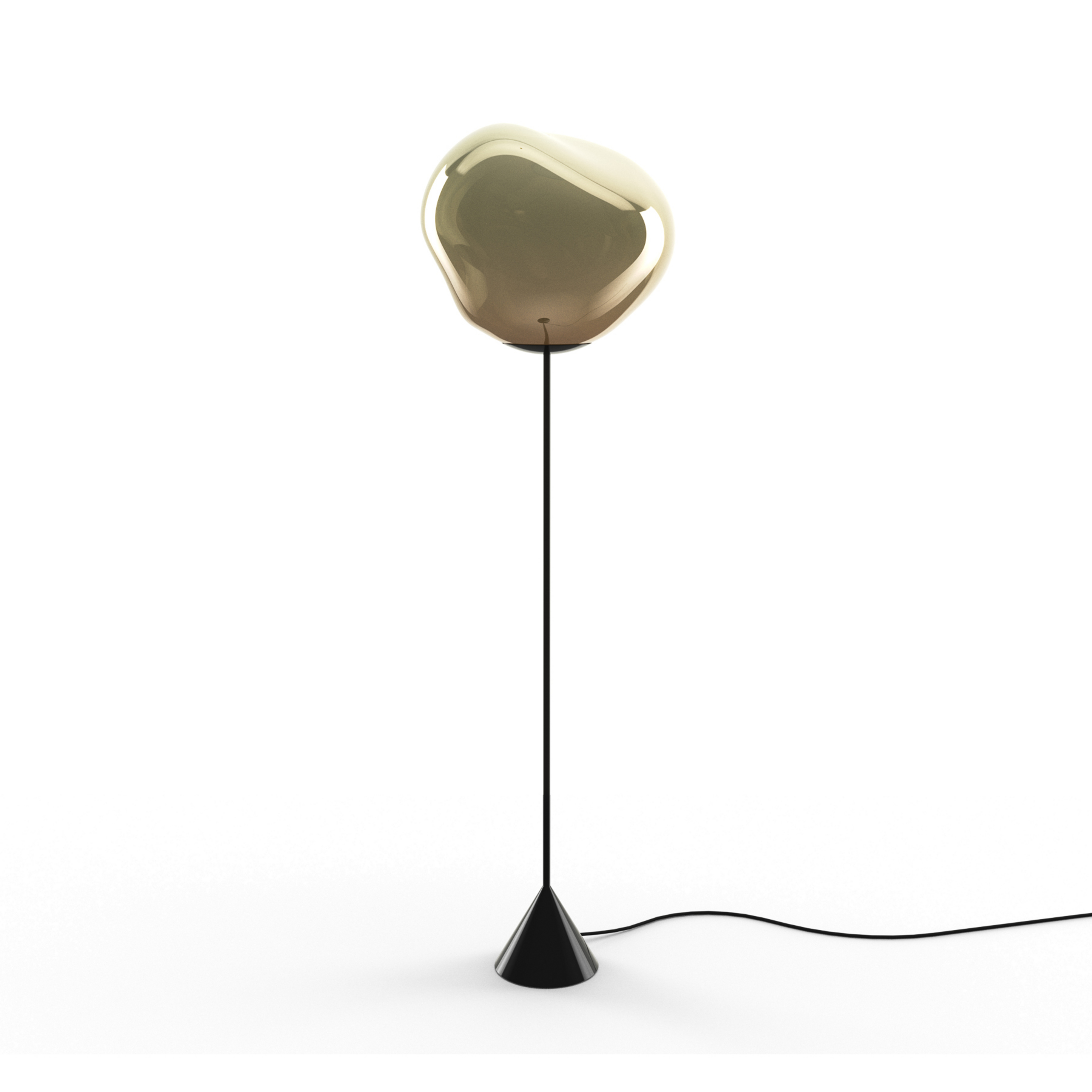 Tom Dixon LED álló lámpa Melt Cone Slim, bronz, hálózati adapter