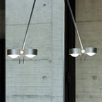 PUK CEILING pendant light; 4-bulb, matt chrome 80 cm