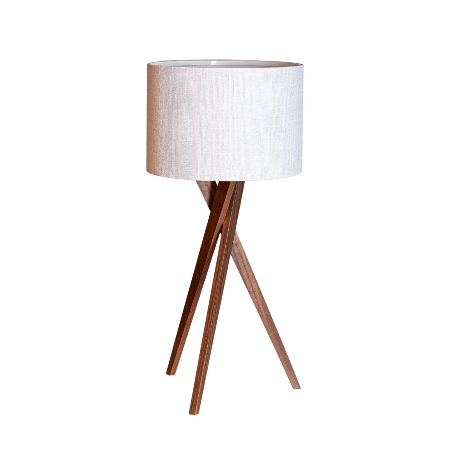 By Rydéns Lampa de masă Vega de la Rydens nuc/alb 55 cm lemn textil - Camera de zi / sufragerie - nucă alb