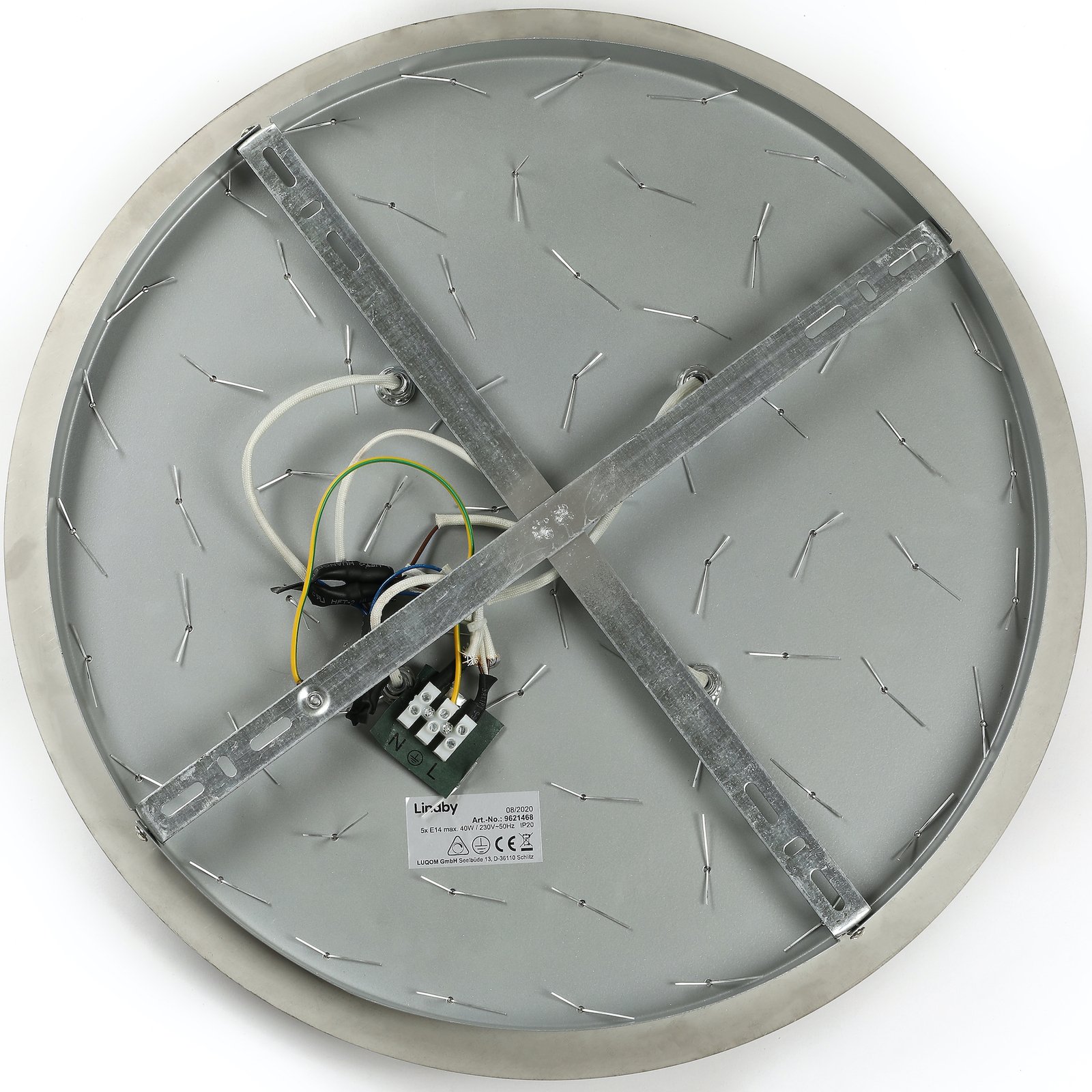 Annica Round Plafond Chrome/Clear - Lindby