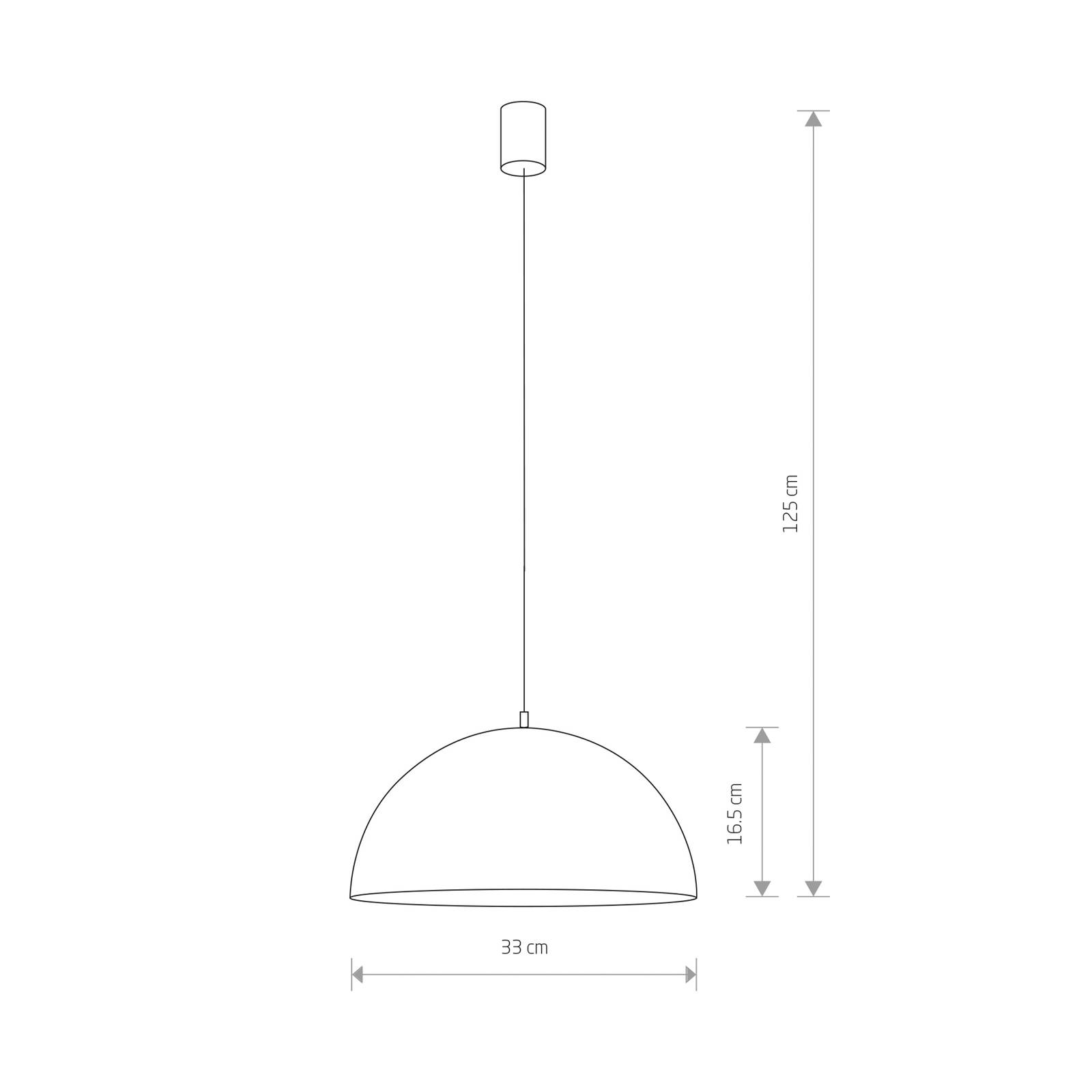 Nowodvorski Lighting Hänglampa Hemisphere S Ø33cm svart/vit