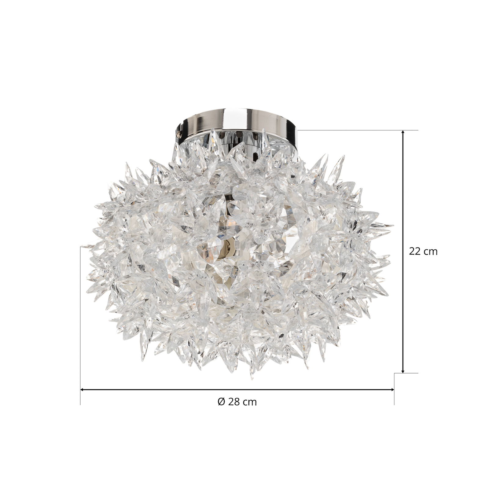 Bloom CW2 Applique Murale/Plafonnier Cristal - Kartell