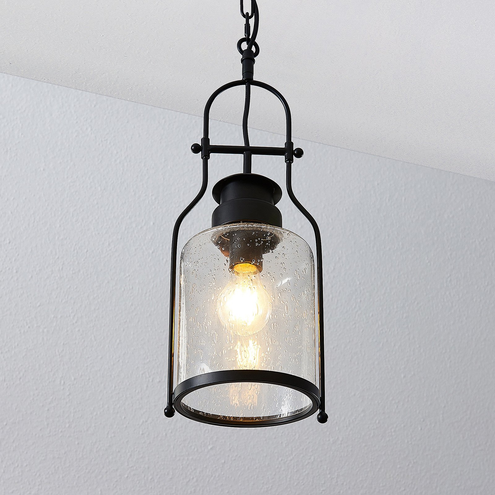 Rozalie Suspension Clear/Black - Lindby