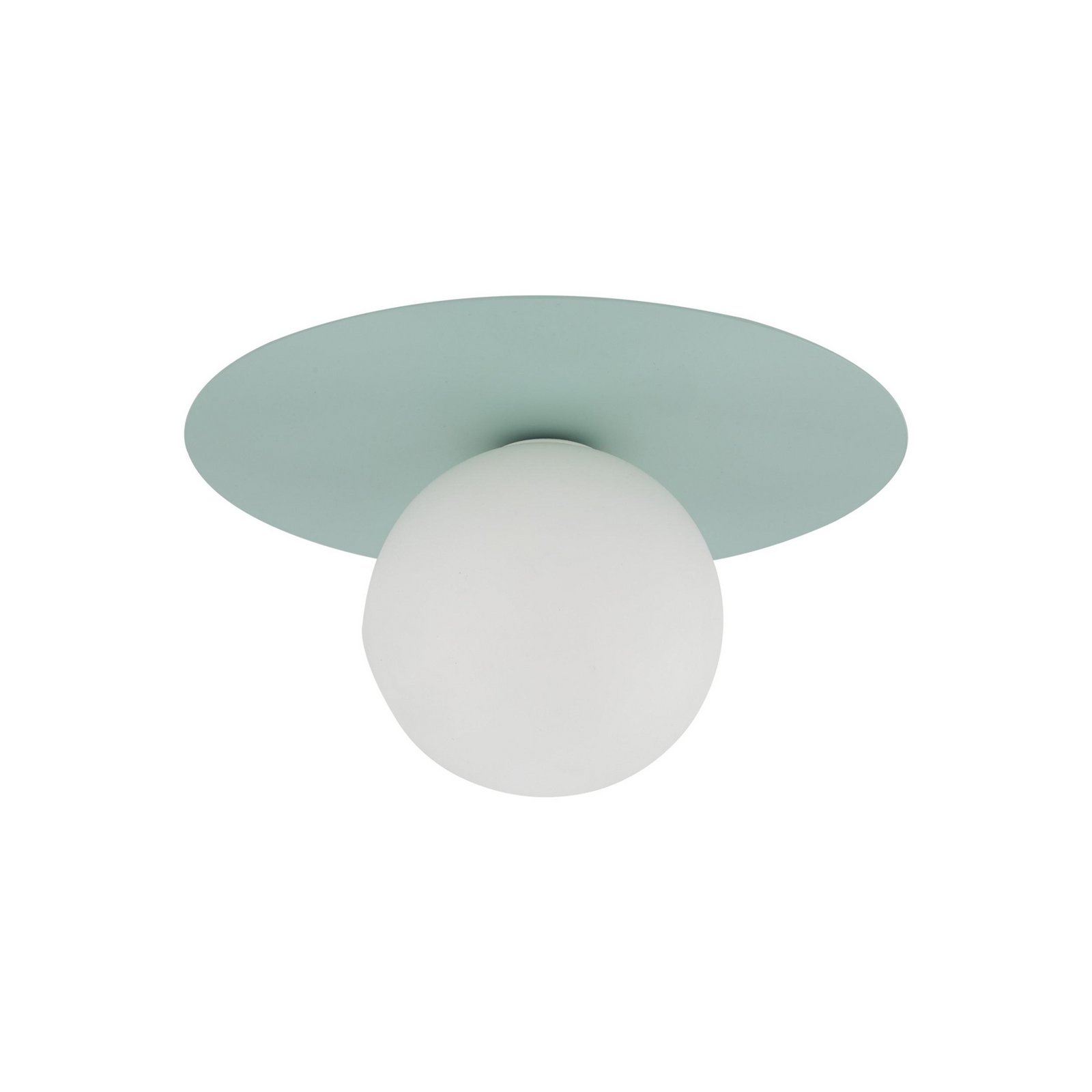 Ceiling lamp Pixie, mint green, glass, Ø 25 cm, ball, G9