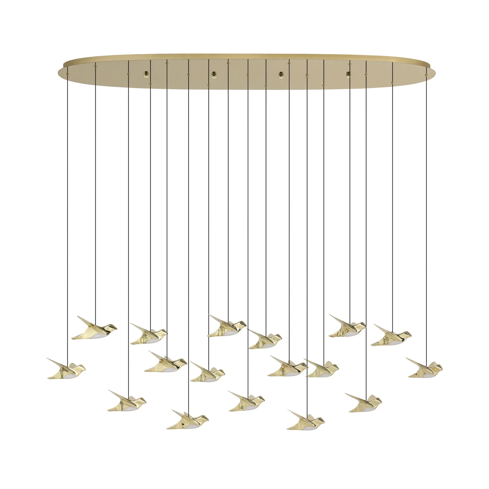 Suspension LED EGLO Stars of Light Paratebueno laiton 17 ampoules